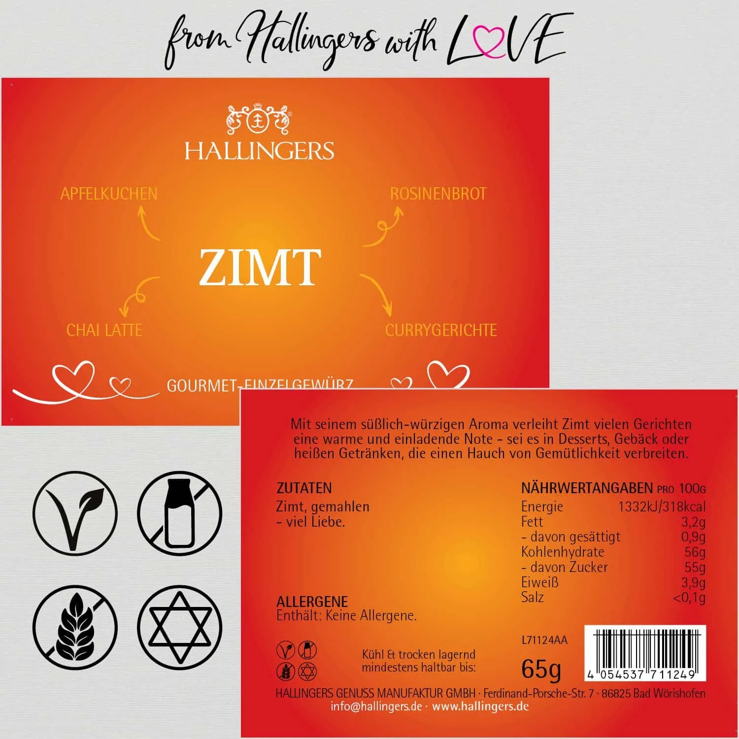 Zimt (für Apfelkuchen, Chailatte & Rosinenbrot) - Gewürz Basic, zum Kochen Geschenkdose
