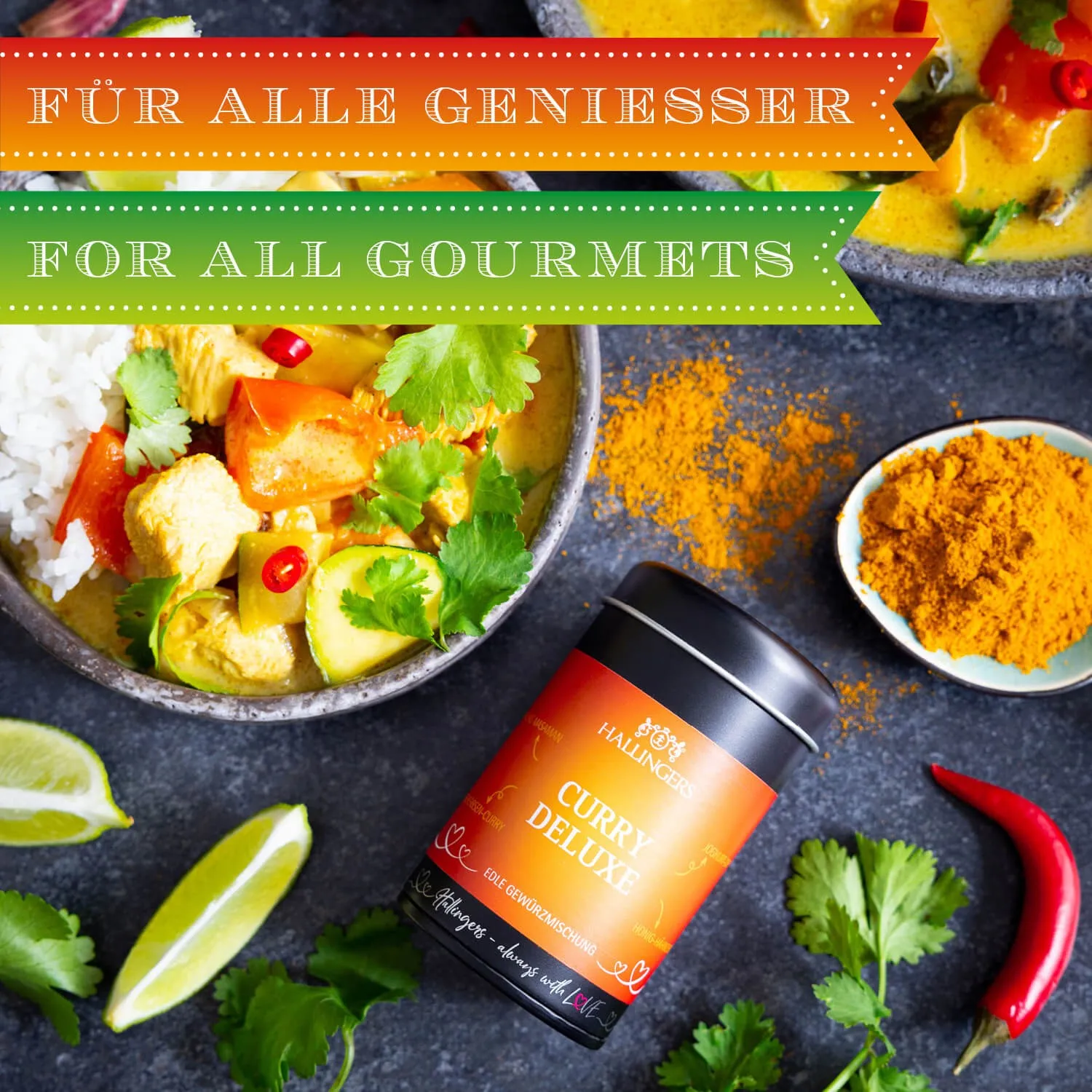 BESONDERS STATT GEWÖHNLICH - Edition \Curry Deluxe\: Während andere auf billige Rohstoffe und maximale Margen setzen, überzeugt echter Gewürzgenuss durch Aroma, Tiefe und Geschmack, der jedes Gericht sichtbar aufwertet