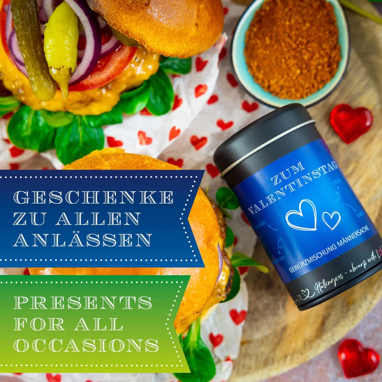 BESONDERS STATT GEWÖHNLICH - Edition \Zum Valentinstag - blue\: Schluss mit Gewürzmischungen, die alle gleich schmecken - Unterschied zeigt sich, wo Qualität, Intensität & ausgewählte Zutaten wichtiger sind als niedrige Produktionskosten