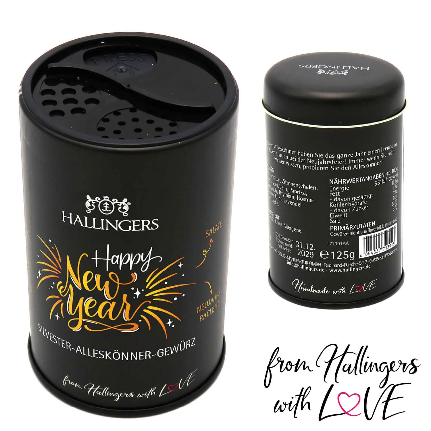 Silvester Alleskönner Gewürz (für Raclette, Fondue & Wedges) - Gewürzmischung, zum Kochen Geschenkdose