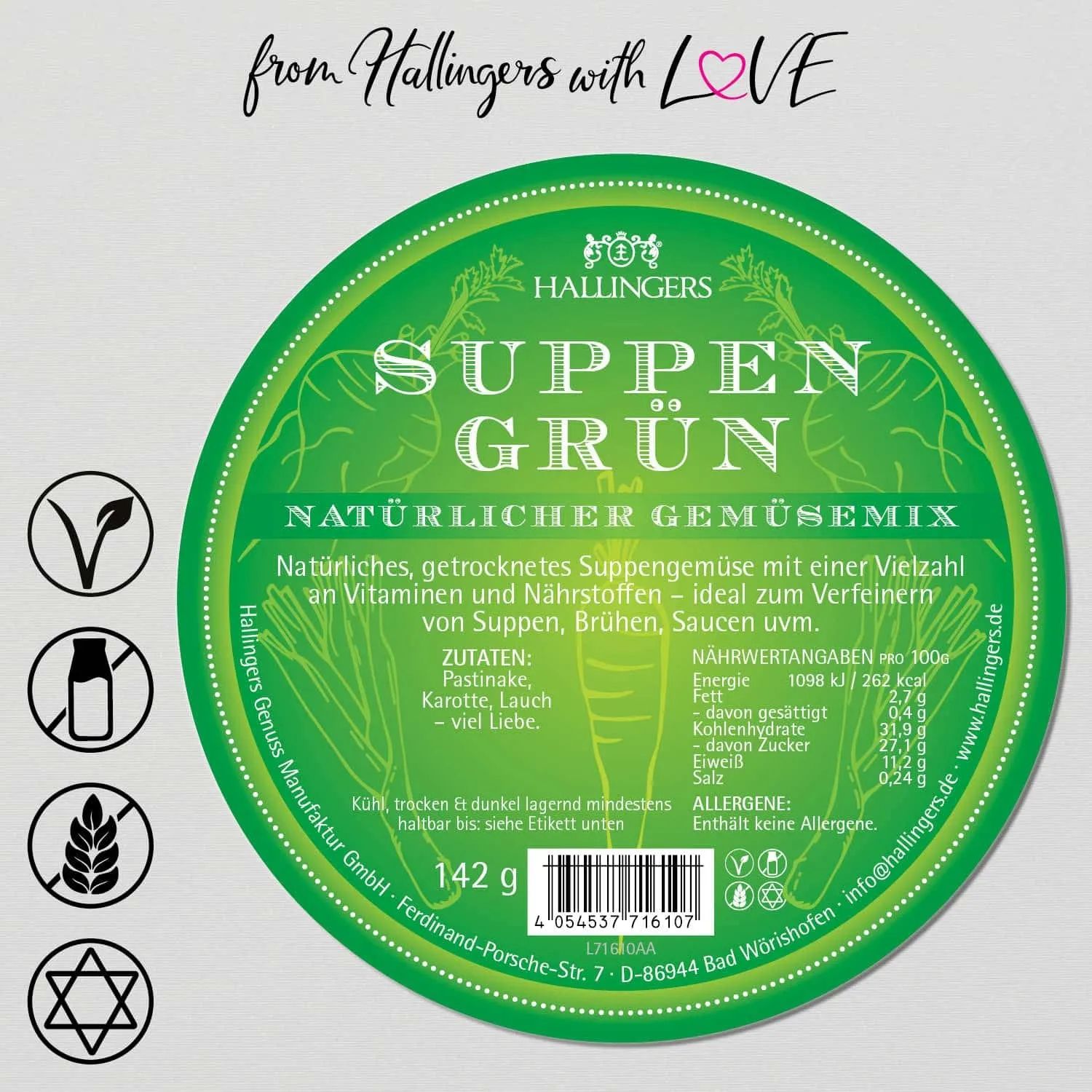 Suppengrün (für schnelle Suppen, Reis & Saucen) - Gewürz-Rub, zum Marinieren Aromabeutel