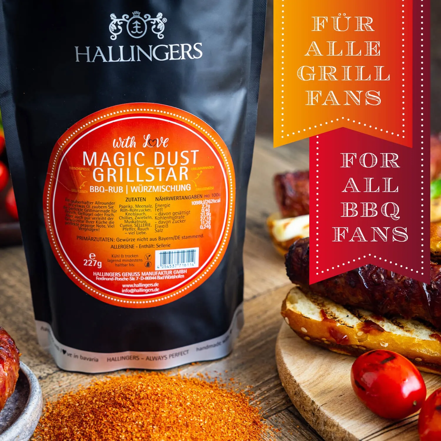 BESONDERS STATT GEWÖHNLICH - Edition \Magic Dust Grillstar\: Vergiss langweilige Grillgewürze ohne Persönlichkeit - außergewöhnlicher BBQ-Geschmack beginnt dort, wo Qualität, Aroma und Rezeptur wichtiger sind als Marge und Masse