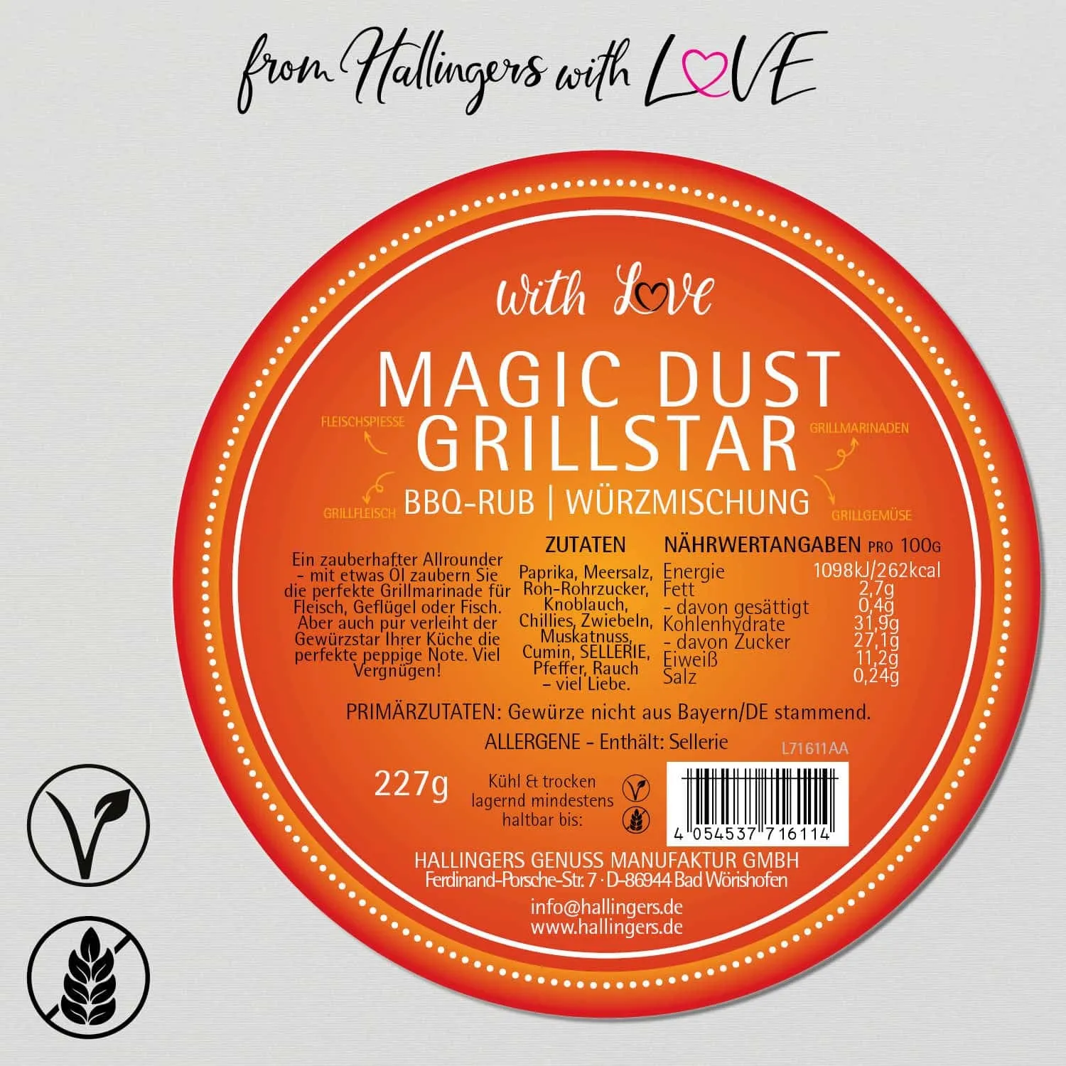 Magic Dust Grillstar (für Marinaden, Fleisch & Geflügel) - Gewürz-Rub, zum Marinieren Aromabeutel