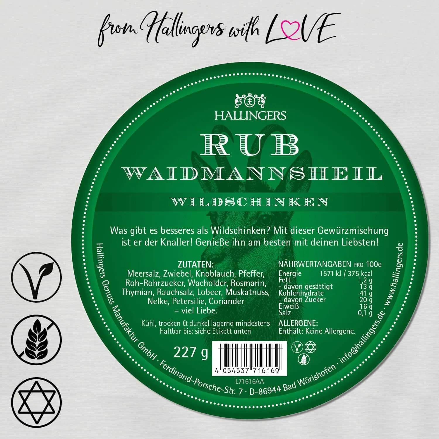 Wildschinken Rub (für Wildgerichte & Schinkenwürze) - Gewürz-Rub, zum Marinieren Aromabeutel