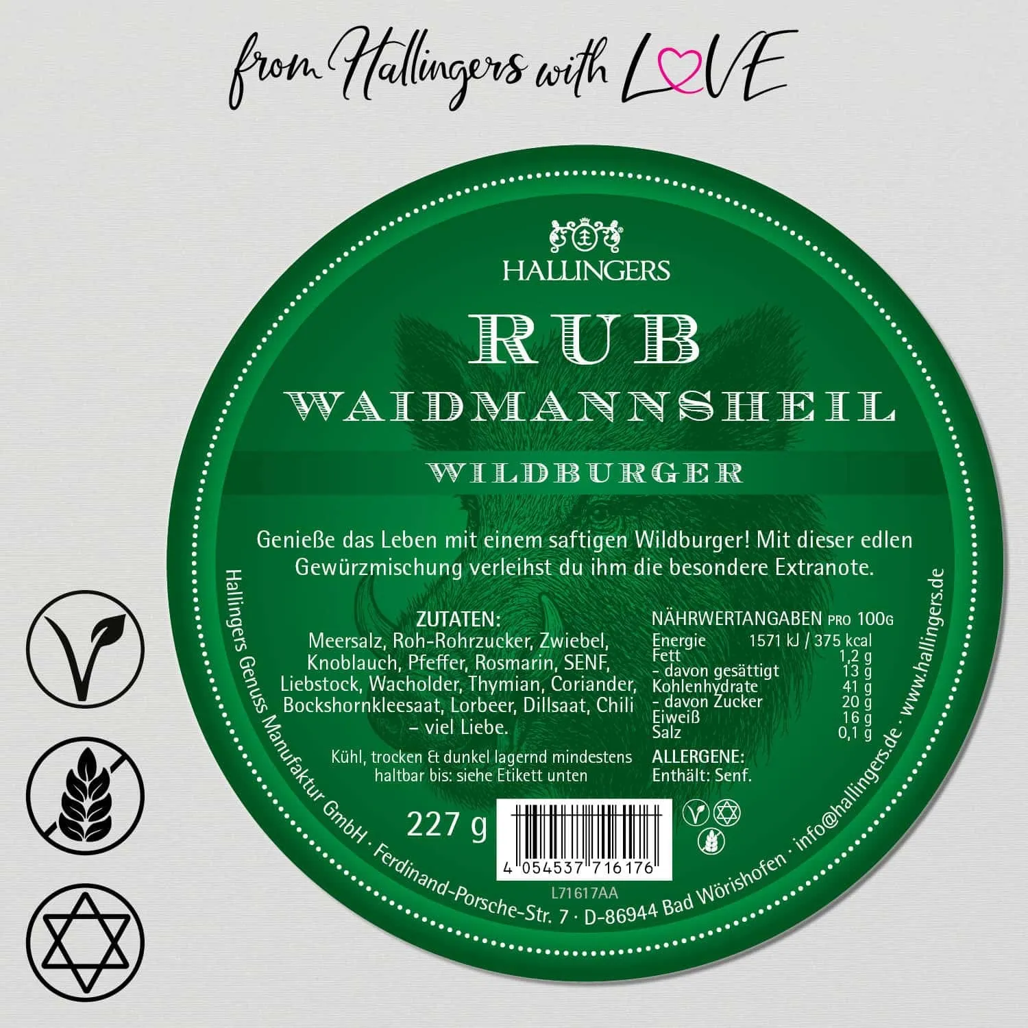 Wildburger Rub (für Wildgerichte & Wild-Burger) - Gewürz-Rub, zum Marinieren Aromabeutel