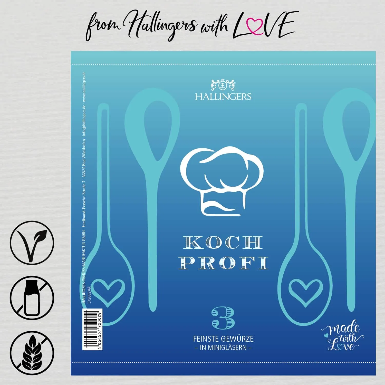 Koch-Profi - Gewürz-Set, 3 Gläser in Geschenkdose
