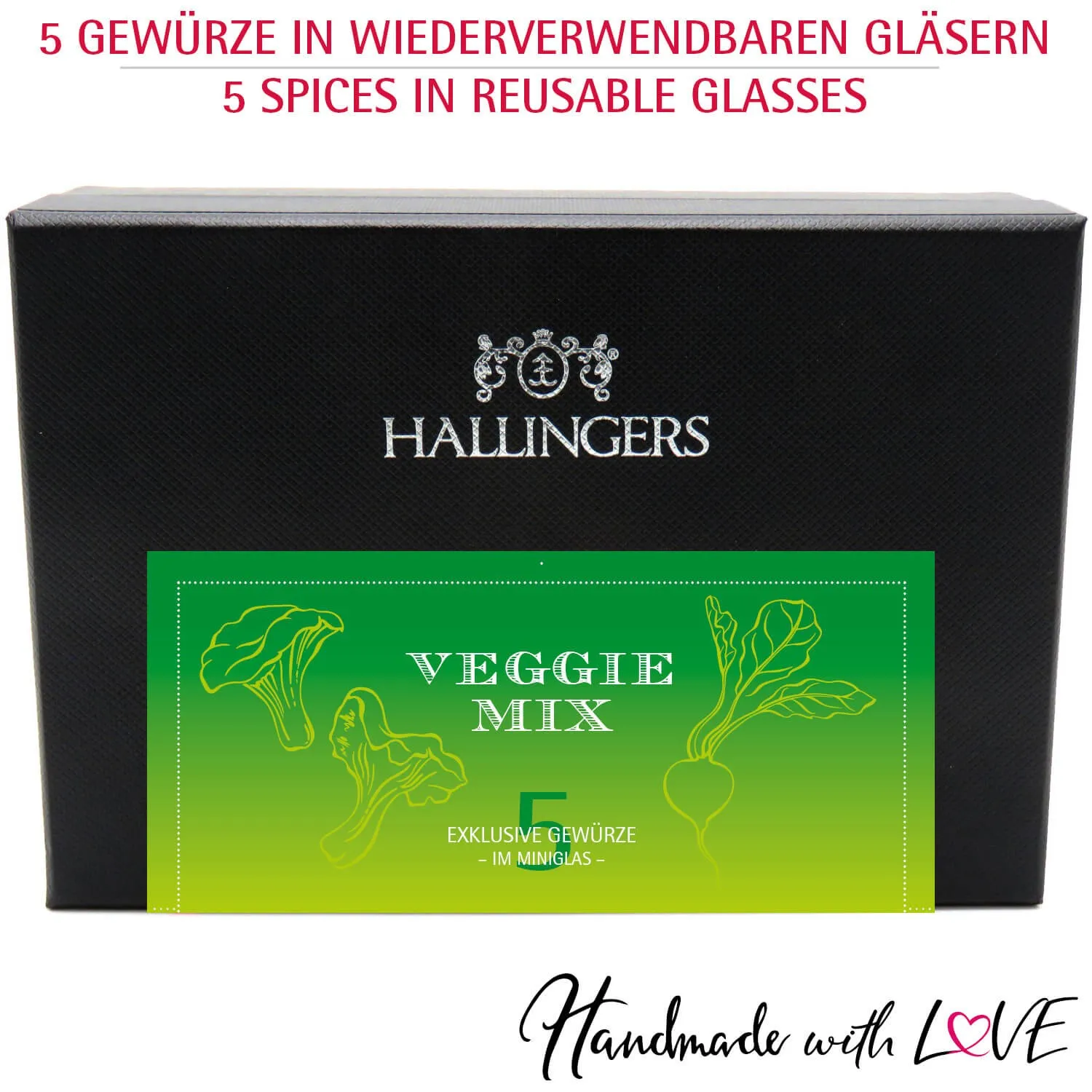 Veggie Mix - Gewürz-Set, 5er Geschenkbox & Booklet