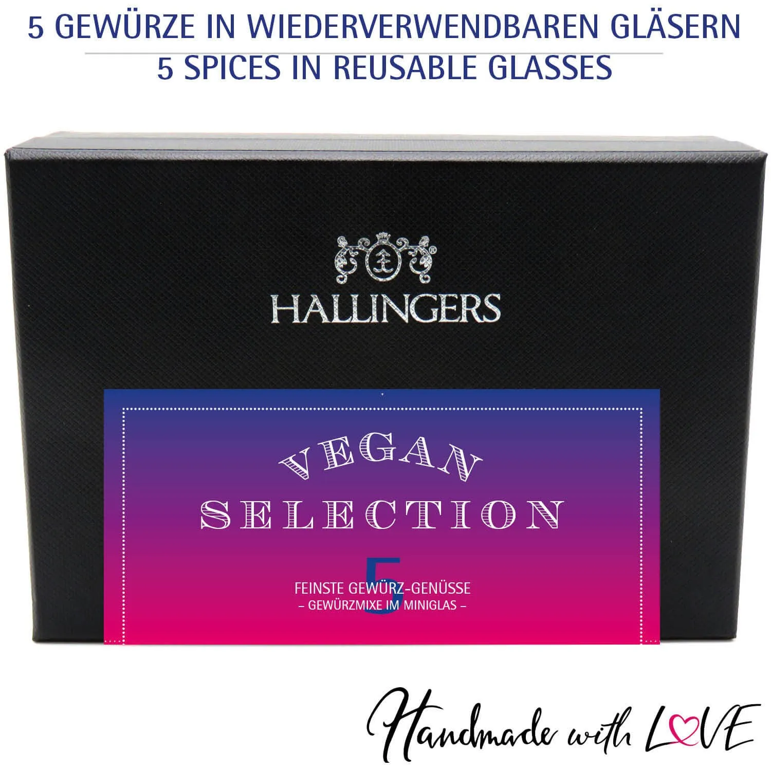 Vegan Selection - Gewürz-Set, 5er Geschenkbox & Booklet