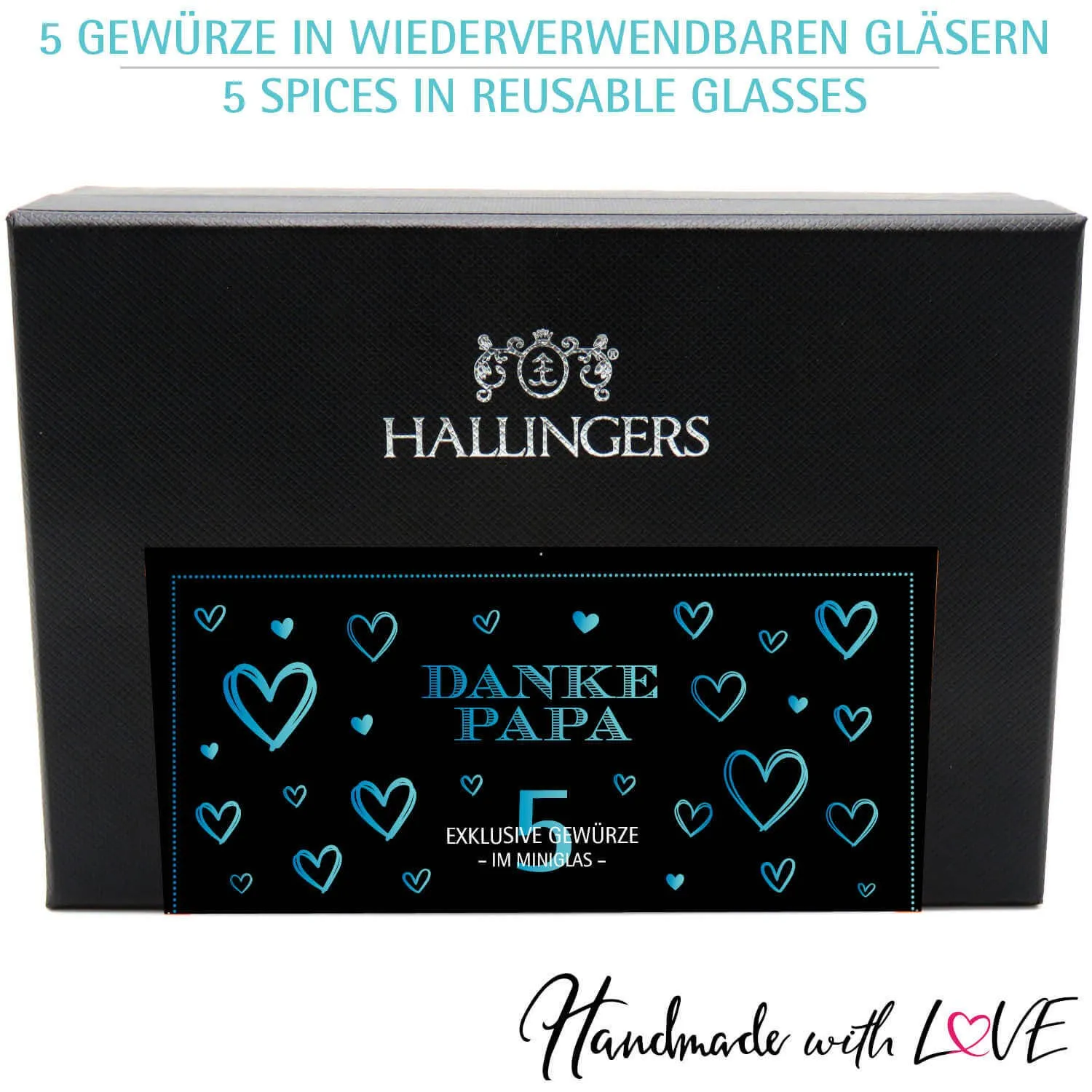 Danke Papa - Gewürz-Set, 5er Geschenkbox & Booklet