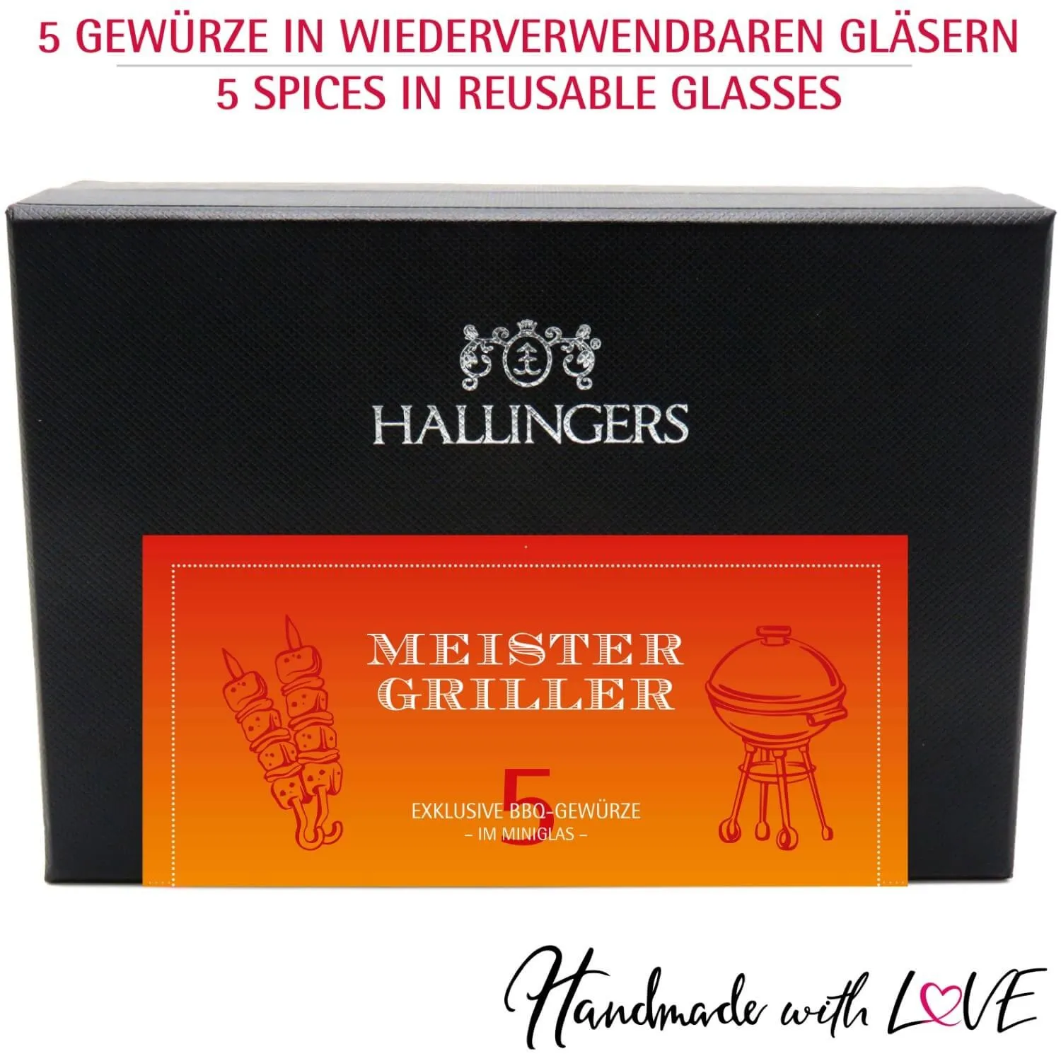 Meistergriller - Gewürz-Set, 5er Geschenkbox & Booklet