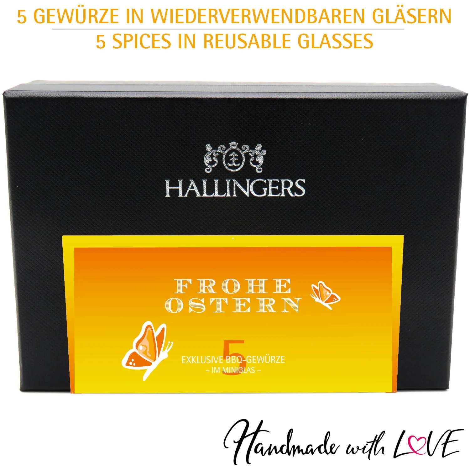 Frohe Ostern - Gewürz-Set, 5er Geschenkbox & Booklet