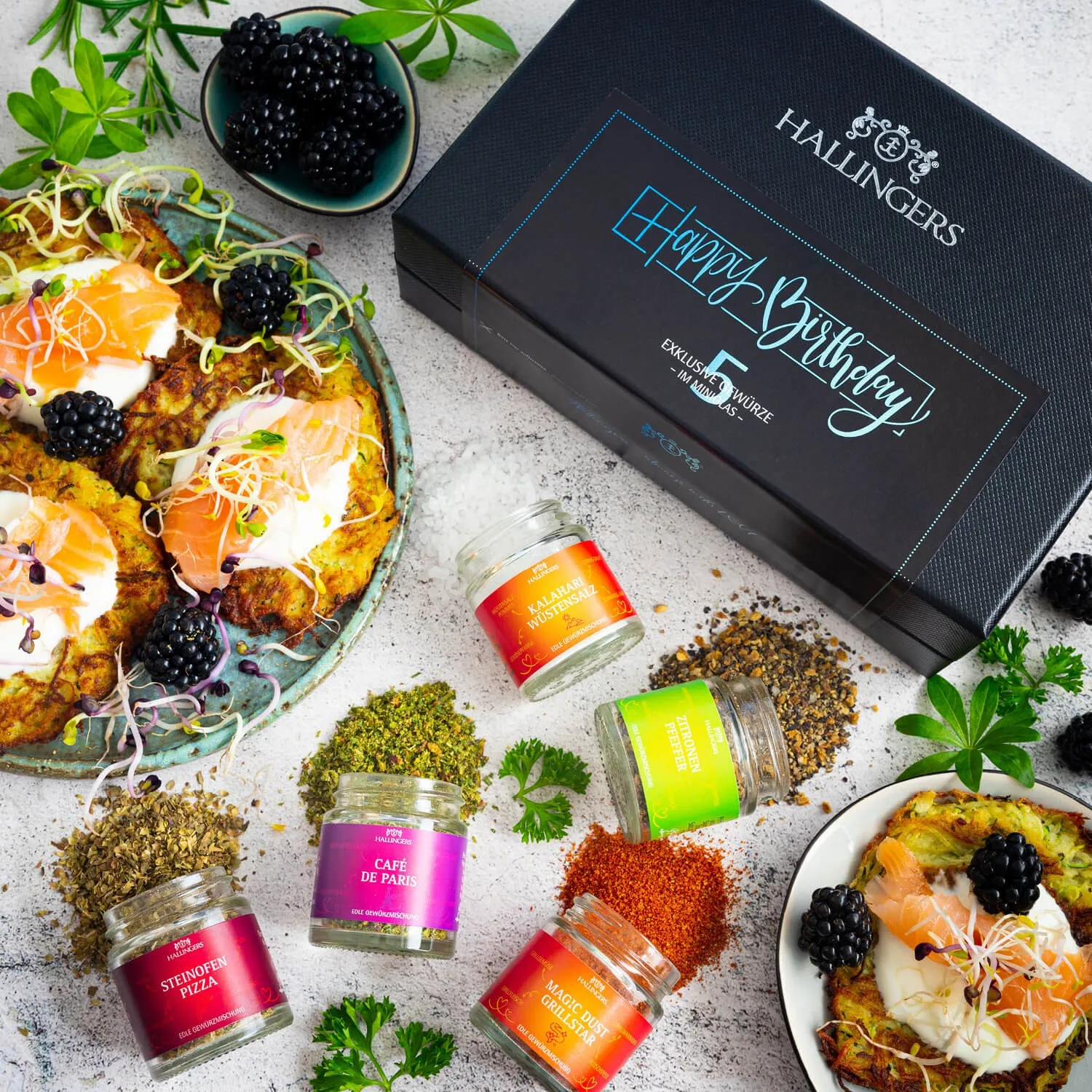 GEWÜRZ SET IN DER GESCHENKBOX - 5 Gewürze aus aller Welt als exklusive Gourmet-Selektion, stilvoll verpackt in einer hochwertigen Geschenkbox mit Rezept-Booklet. Die besondere Geschenkidee für Feinschmecker, Hobbyköche & Genussmomente