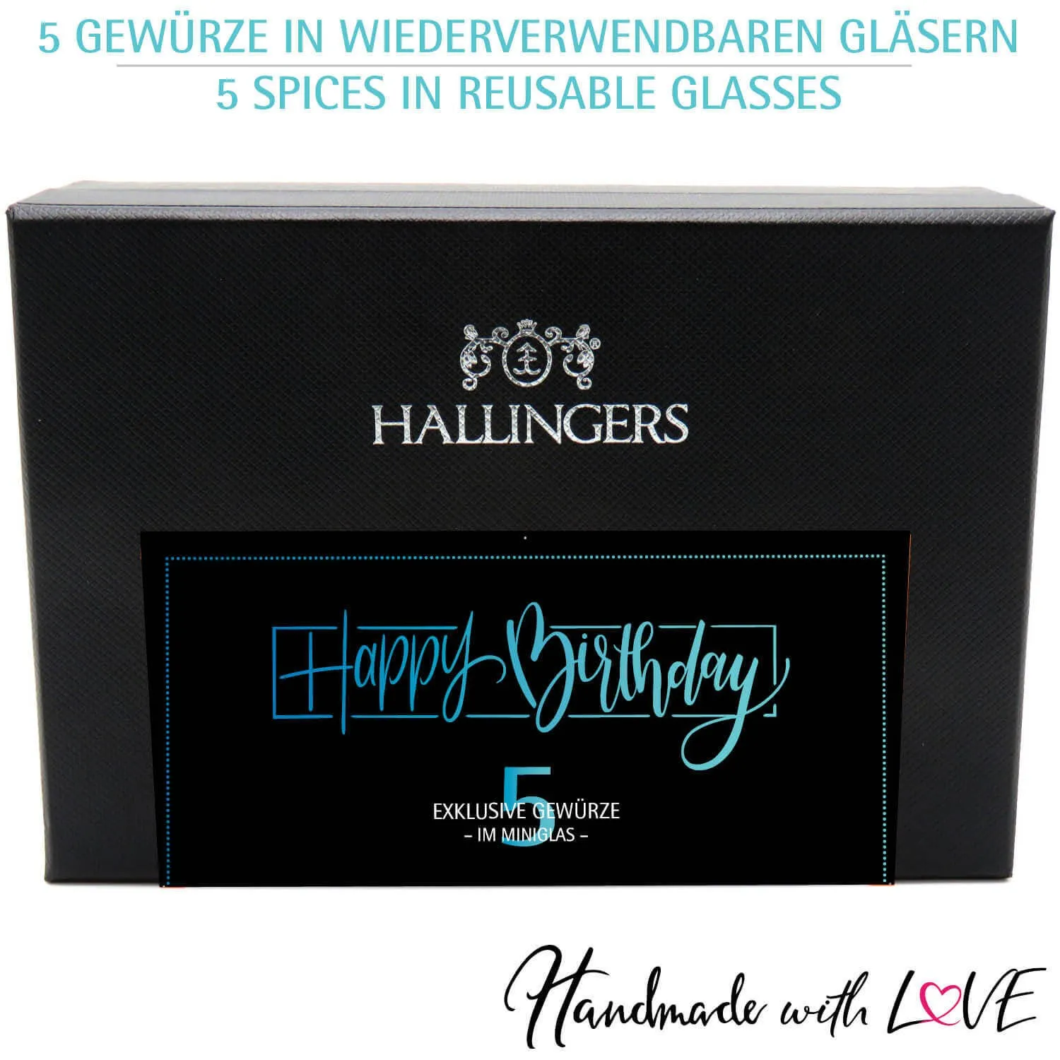 Happy Birthday - Gewürz-Set, 5er Geschenkbox & Booklet