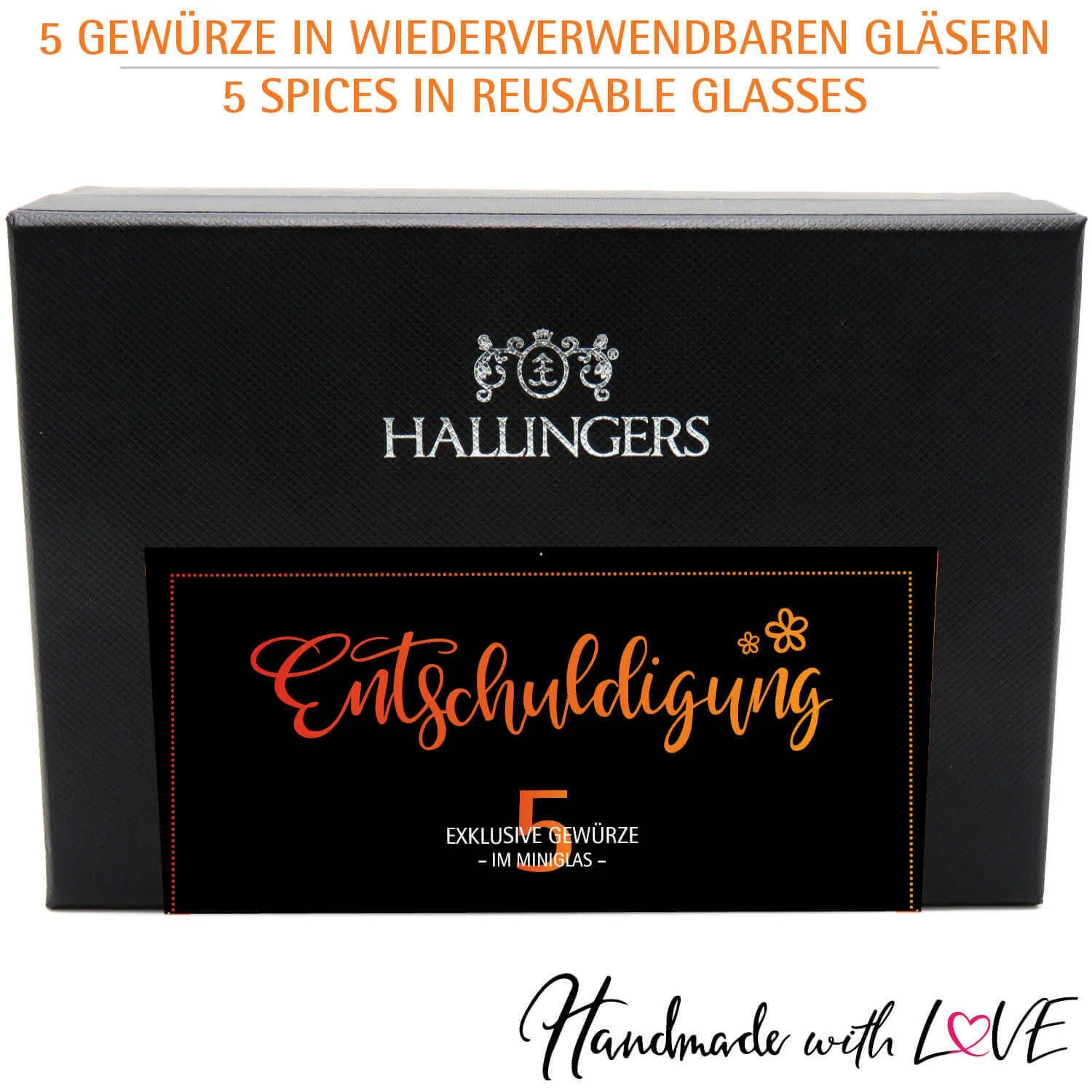 Entschuldigung - Gewürz-Set, 5er Geschenkbox & Booklet