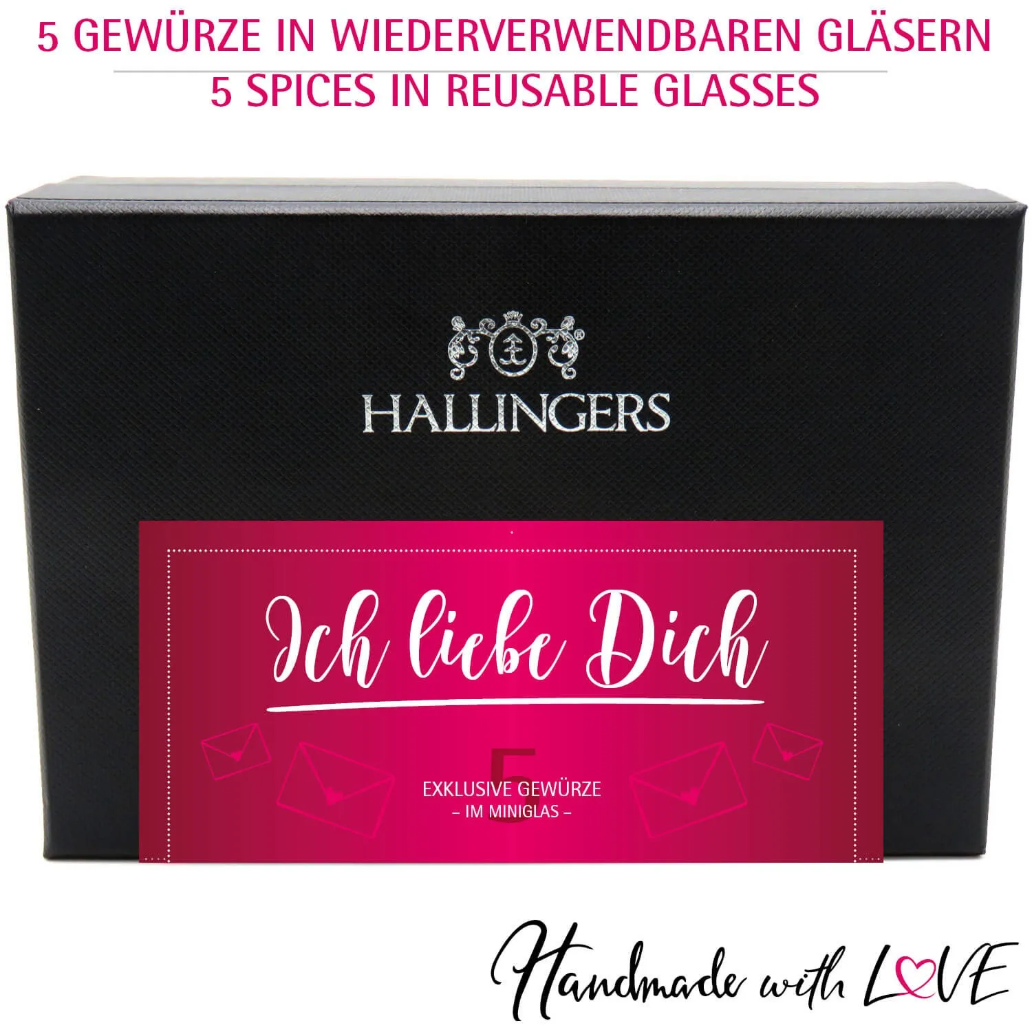 Ich liebe Dich Pink - Gewürz-Set, 5er Geschenkbox & Booklet