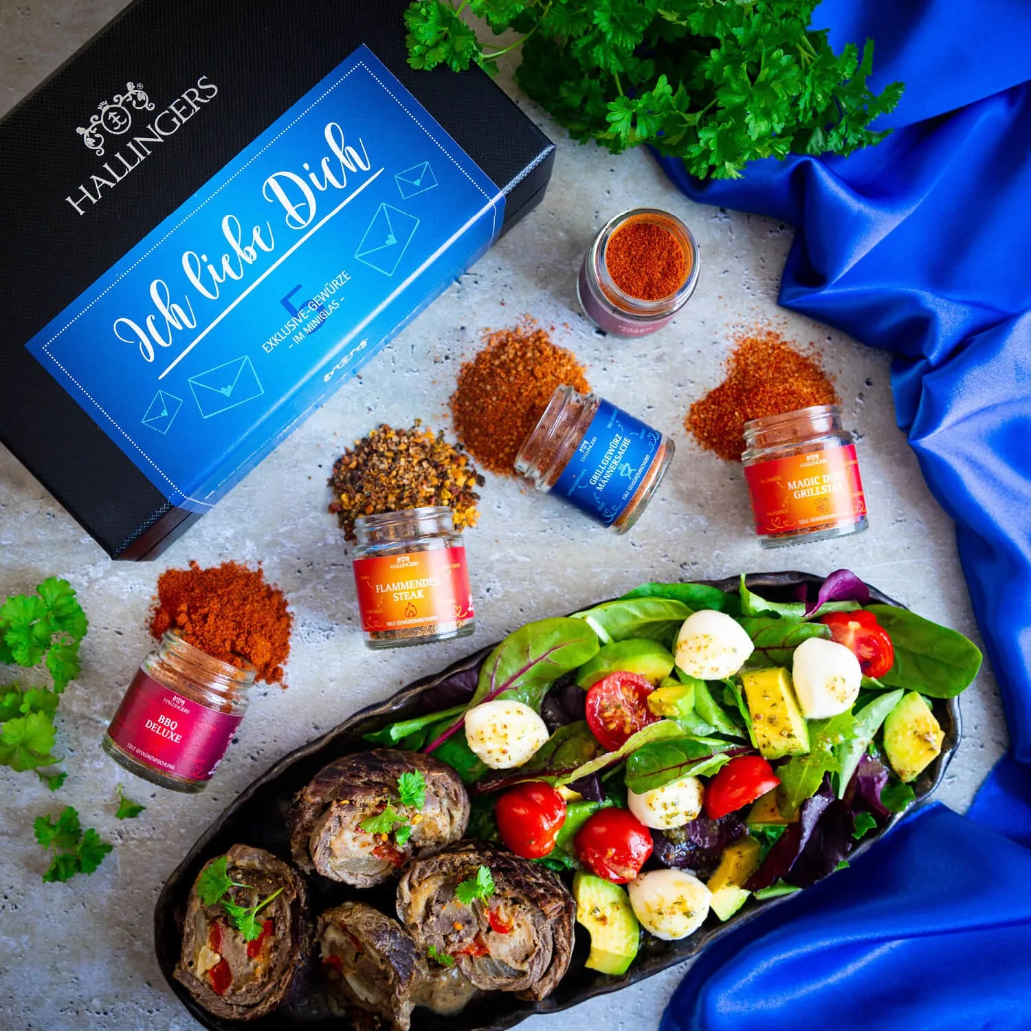 GEWÜRZ SET IN DER GESCHENKBOX - 5 Gewürze aus aller Welt als exklusive Gourmet-Selektion, stilvoll verpackt in einer hochwertigen Geschenkbox mit Rezept-Booklet. Die besondere Geschenkidee für Feinschmecker, Hobbyköche & Genussmomente