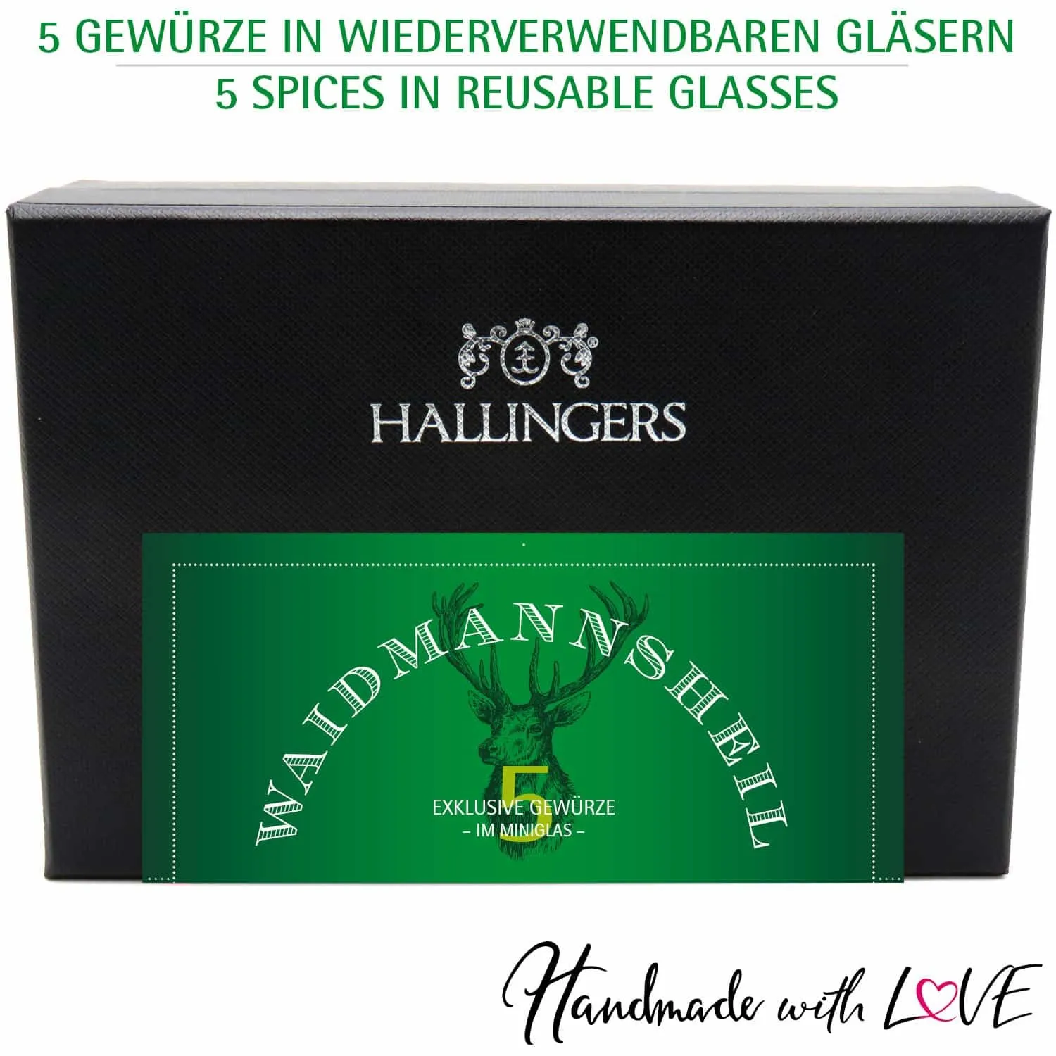Waidmannsheil - Gewürz-Set, 5er Geschenkbox & Booklet