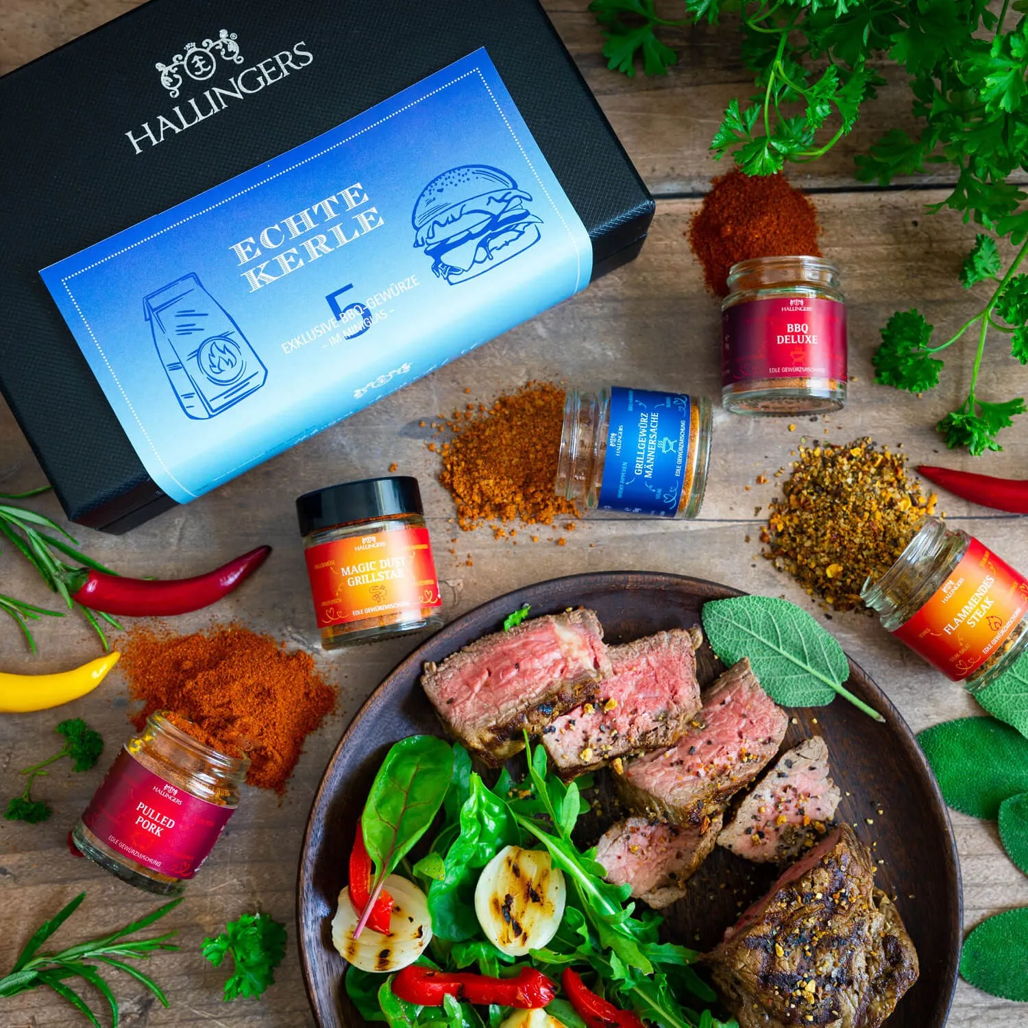 GEWÜRZ SET IN DER GESCHENKBOX - 5 Gewürze aus aller Welt als exklusive Gourmet-Selektion, stilvoll verpackt in einer hochwertigen Geschenkbox mit Rezept-Booklet. Die besondere Geschenkidee für Feinschmecker, Hobbyköche & Genussmomente