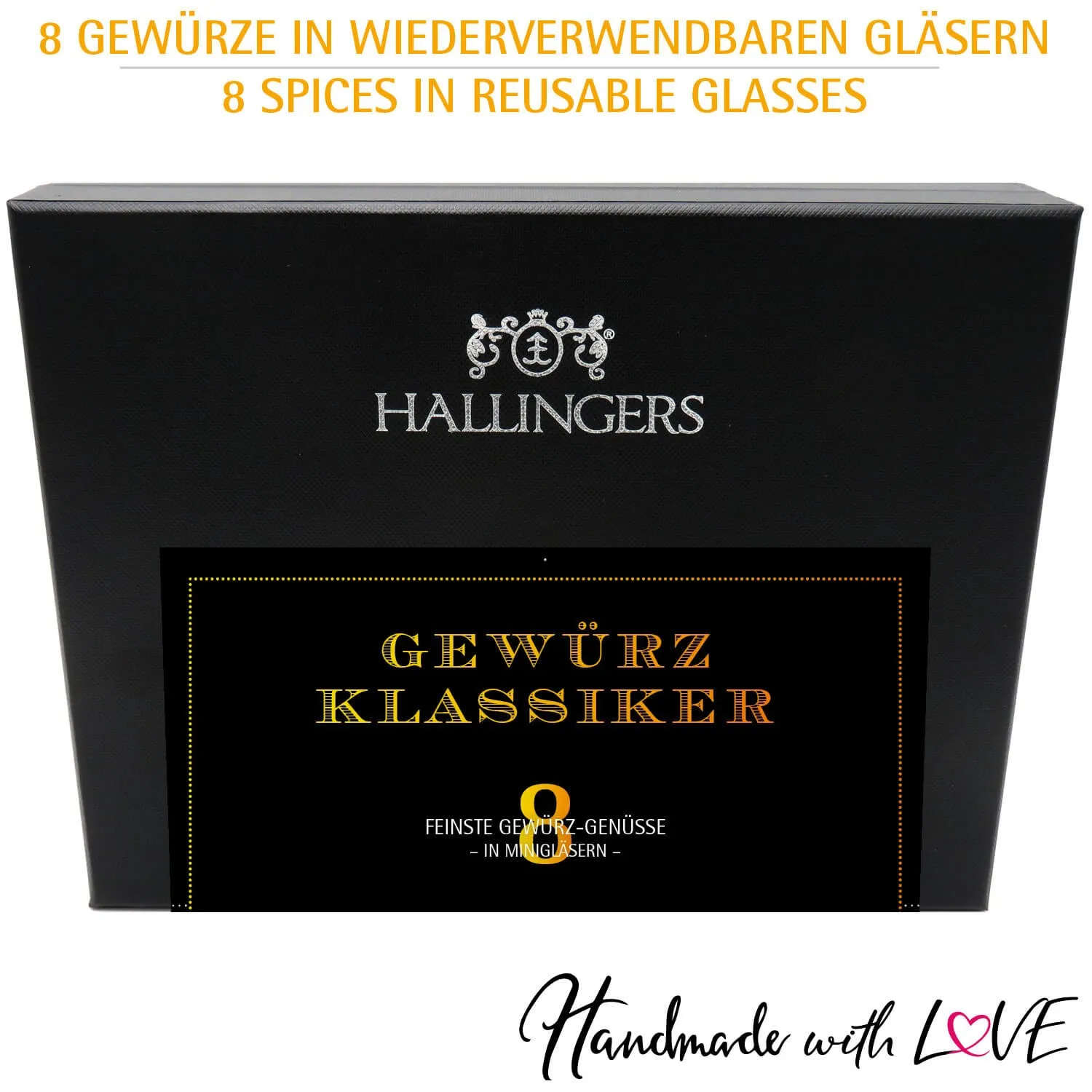 Gewürz Klassiker - Gewürz-Set, 8er Geschenkbox & Booklet