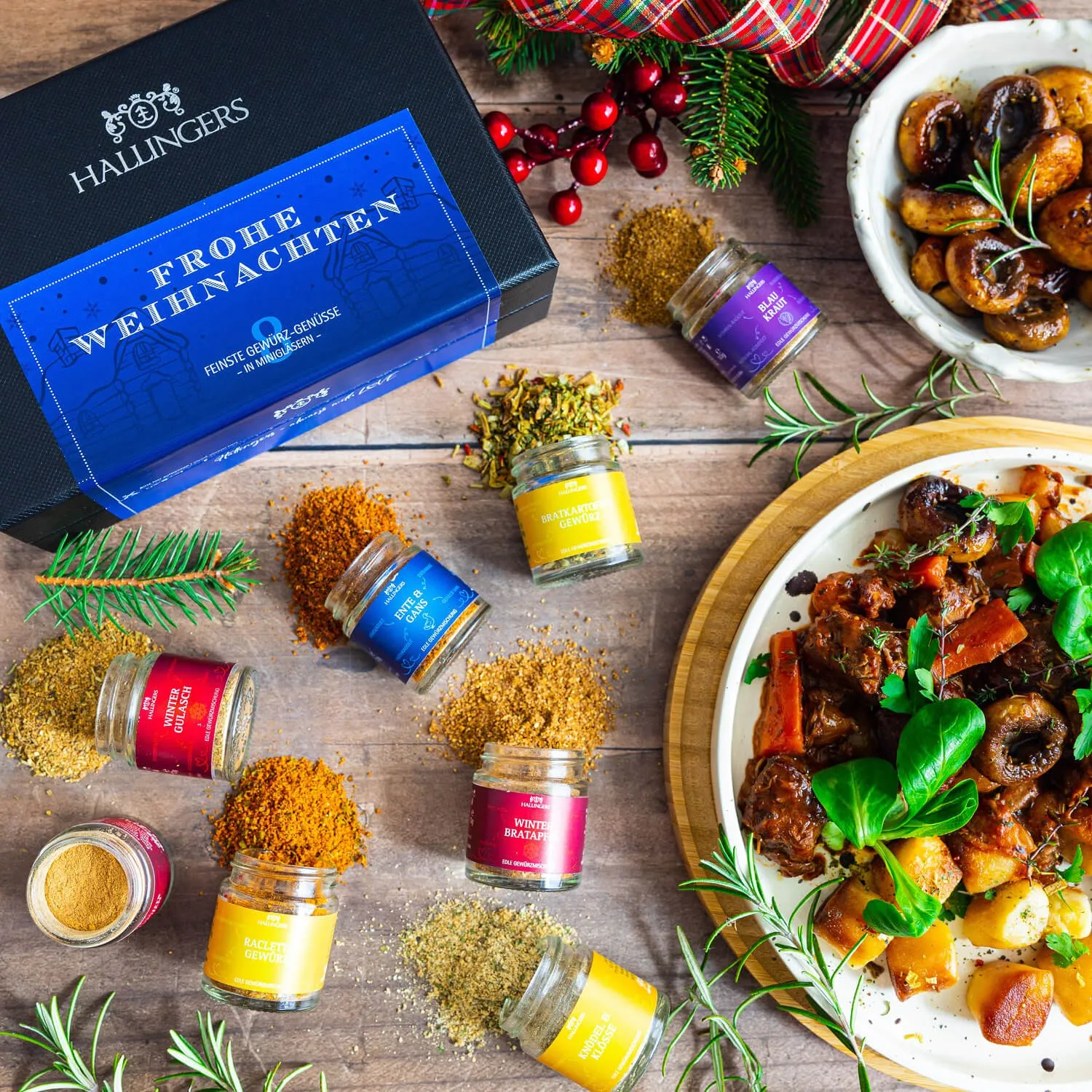 GEWÜRZ SET IN DER GESCHENKBOX - 8 Gewürze aus aller Welt als exklusive Gourmet-Selektion, stilvoll verpackt in einer hochwertigen Geschenkbox mit Rezept-Booklet. Die besondere Geschenkidee für Feinschmecker, Hobbyköche & Genussmomente