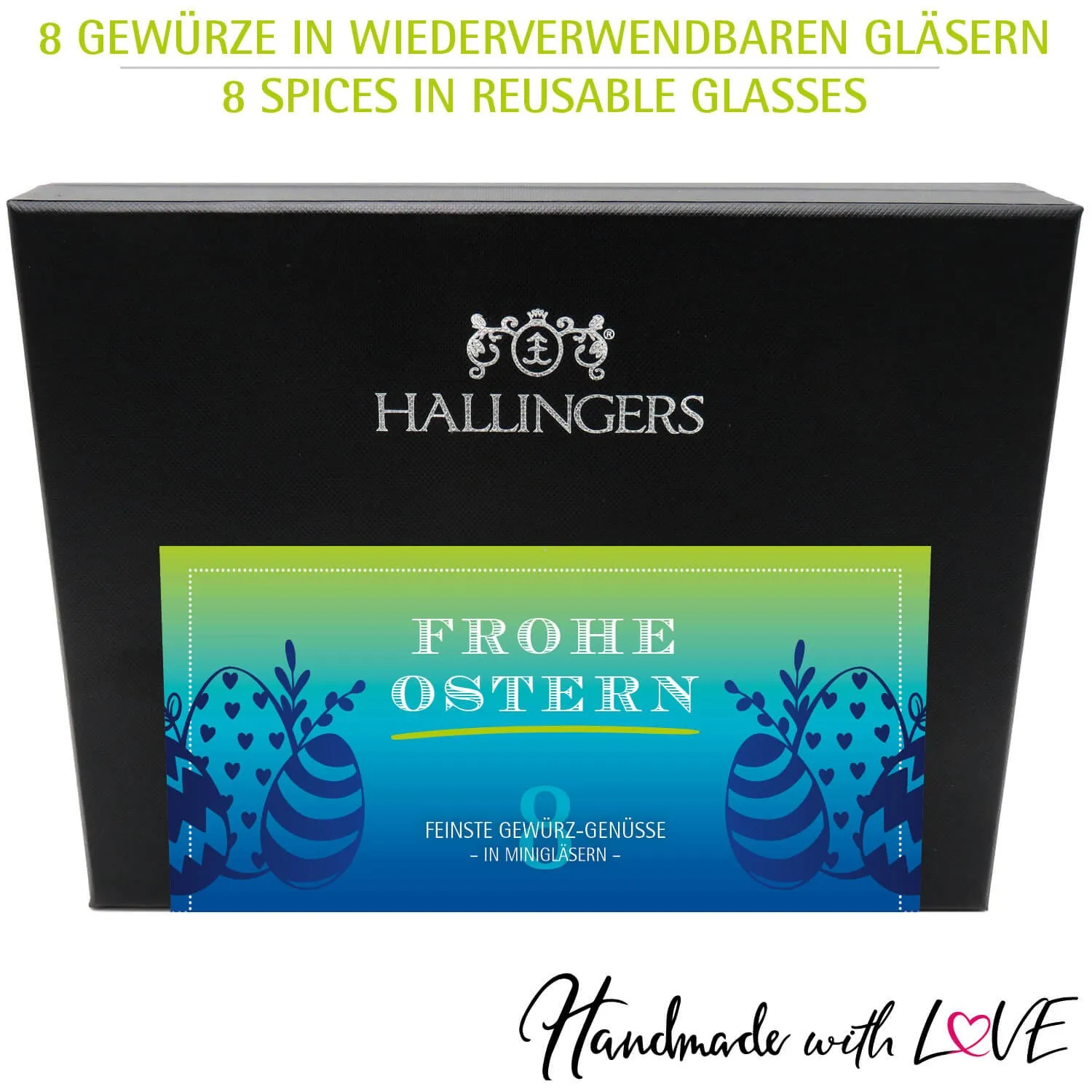 Frohe Ostern - Gewürz-Set, 8er Geschenkbox & Booklet