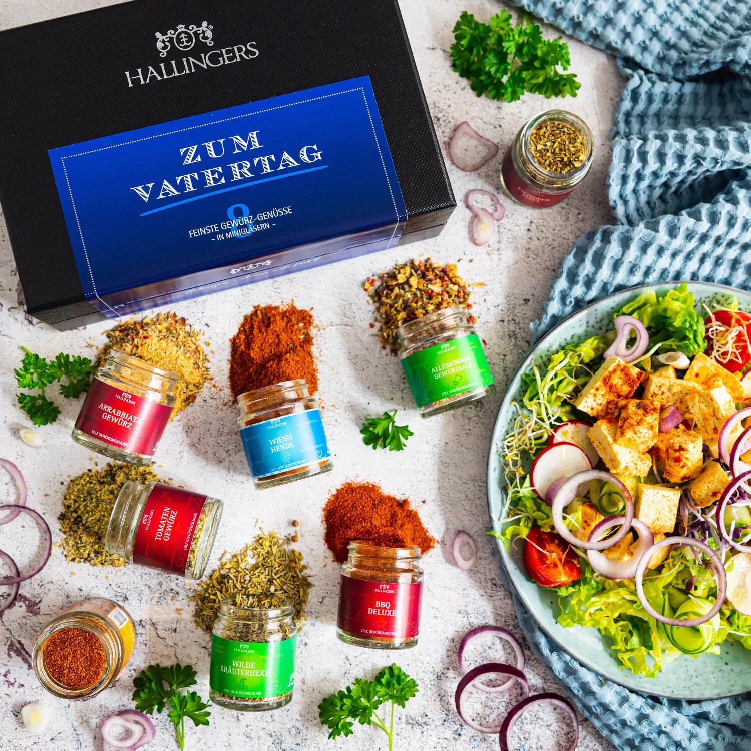 GEWÜRZ SET IN DER GESCHENKBOX - 8 Gewürze aus aller Welt als exklusive Gourmet-Selektion, stilvoll verpackt in einer hochwertigen Geschenkbox mit Rezept-Booklet. Die besondere Geschenkidee für Feinschmecker, Hobbyköche & Genussmomente