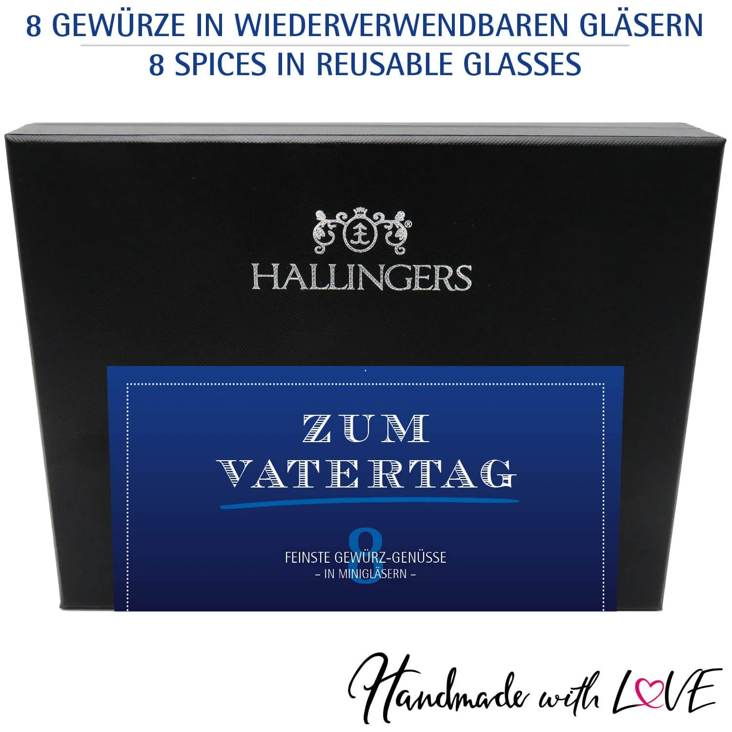Zum Vatertag - Gewürz-Set, 8er Geschenkbox & Booklet