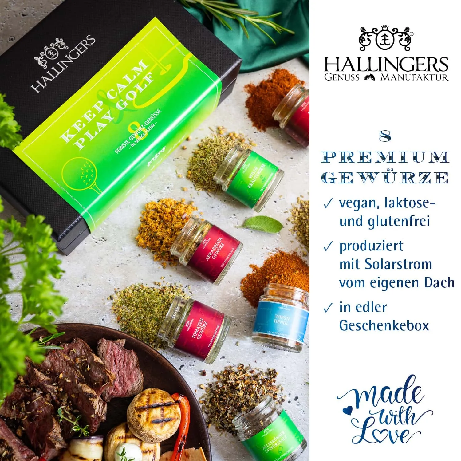 GEWÜRZ SET IN DER GESCHENKBOX - 8 Gewürze aus aller Welt als exklusive Gourmet-Selektion, stilvoll verpackt in einer hochwertigen Geschenkbox mit Rezept-Booklet. Die besondere Geschenkidee für Feinschmecker, Hobbyköche & Genussmomente