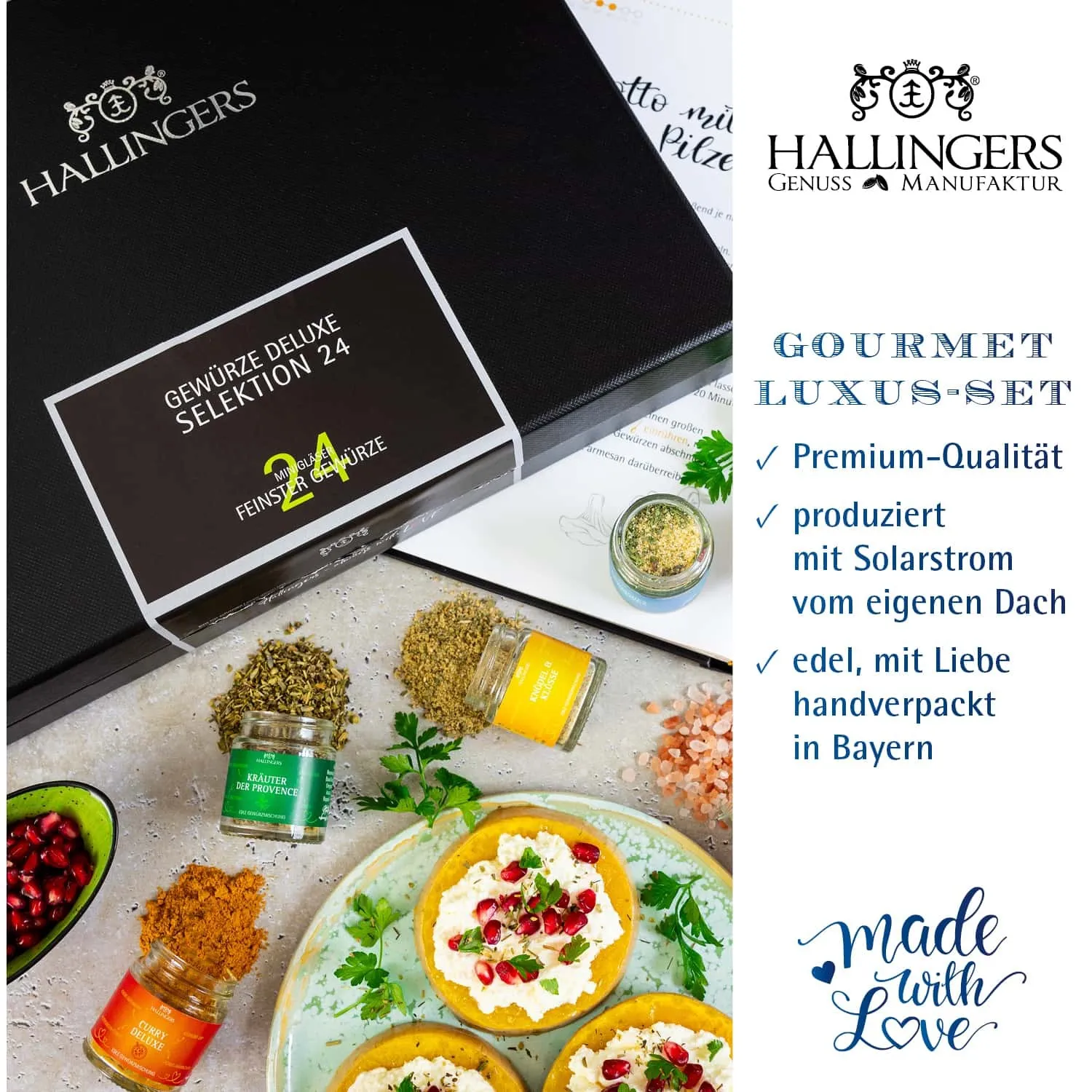 GEWÜRZ SET IN DER GESCHENKBOX - 24 Gewürze aus aller Welt als exklusive Gourmet-Selektion, stilvoll verpackt in einer hochwertigen Geschenkbox mit Rezept-Booklet. Die besondere Geschenkidee für Feinschmecker, Hobbyköche & Genussmomente