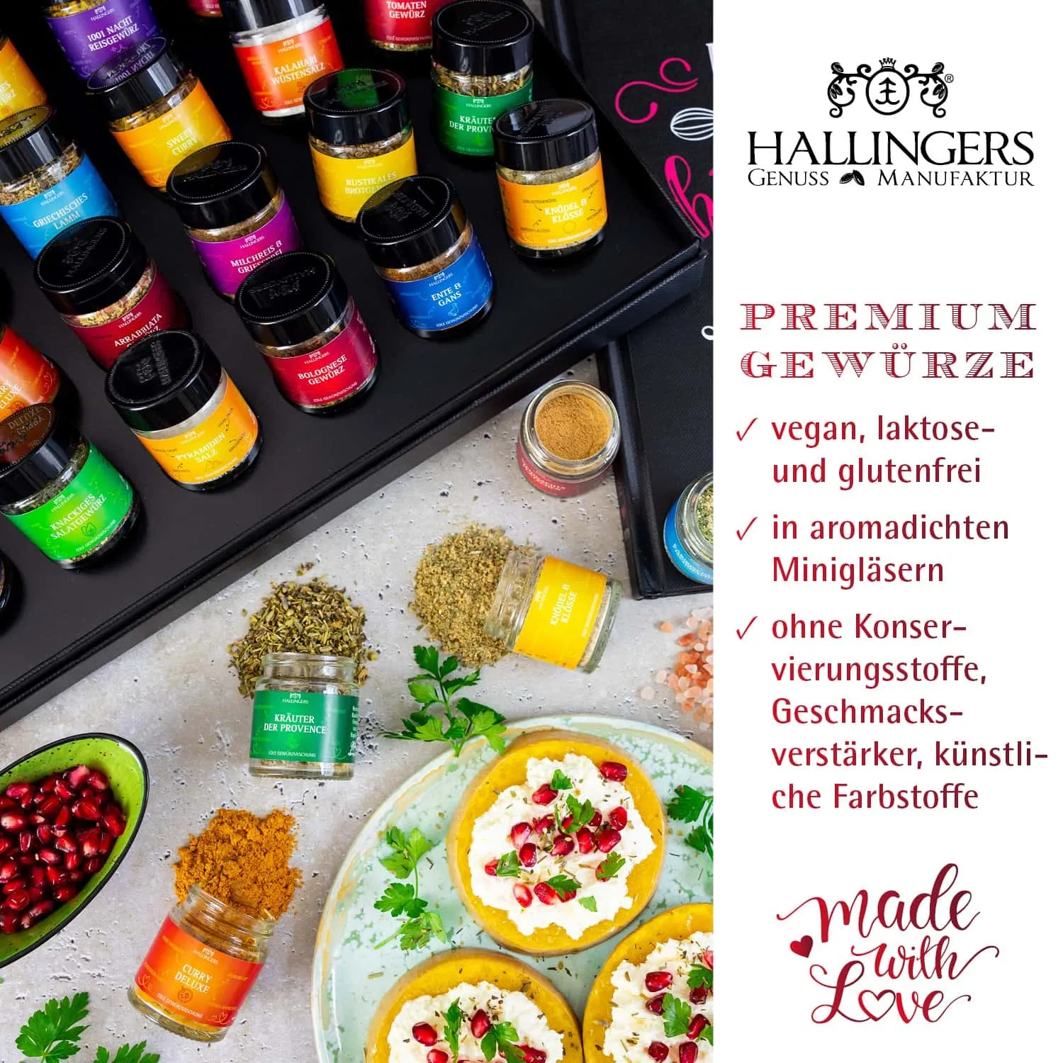 GESCHMACK AUS ALLER WELT - Edition \24er Gewürz-Set & Happiness is...\: Während andere auf Masse und möglichst viele Sorten setzen, überzeugt echter Gewürzgenuss durch sorgfältig ausgewählte Mischungen mit Tiefe, Charakter und Wiedererkennungswert