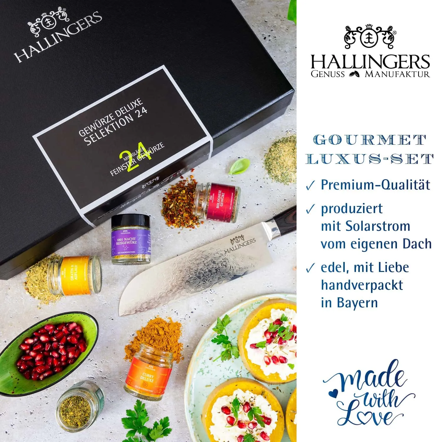 GEWÜRZ SET IN DER GESCHENKBOX - 24 Gewürze aus aller Welt als exklusive Gourmet-Selektion, stilvoll verpackt in einer hochwertigen Geschenkbox mit Rezept-Booklet. Die besondere Geschenkidee für Feinschmecker, Hobbyköche & Genussmomente