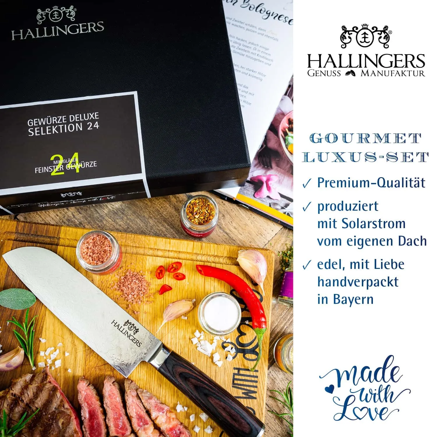GEWÜRZ SET IN DER GESCHENKBOX - 24 Gewürze aus aller Welt als exklusive Gourmet-Selektion, stilvoll verpackt in einer hochwertigen Geschenkbox mit Rezept-Booklet. Die besondere Geschenkidee für Feinschmecker, Hobbyköche & Genussmomente