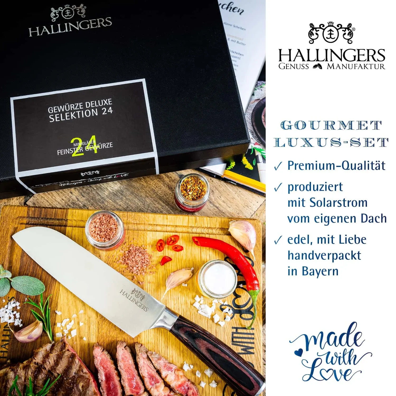 GEWÜRZ SET IN DER GESCHENKBOX - 24 Gewürze aus aller Welt als exklusive Gourmet-Selektion, stilvoll verpackt in einer hochwertigen Geschenkbox mit Rezept-Booklet. Die besondere Geschenkidee für Feinschmecker, Hobbyköche & Genussmomente