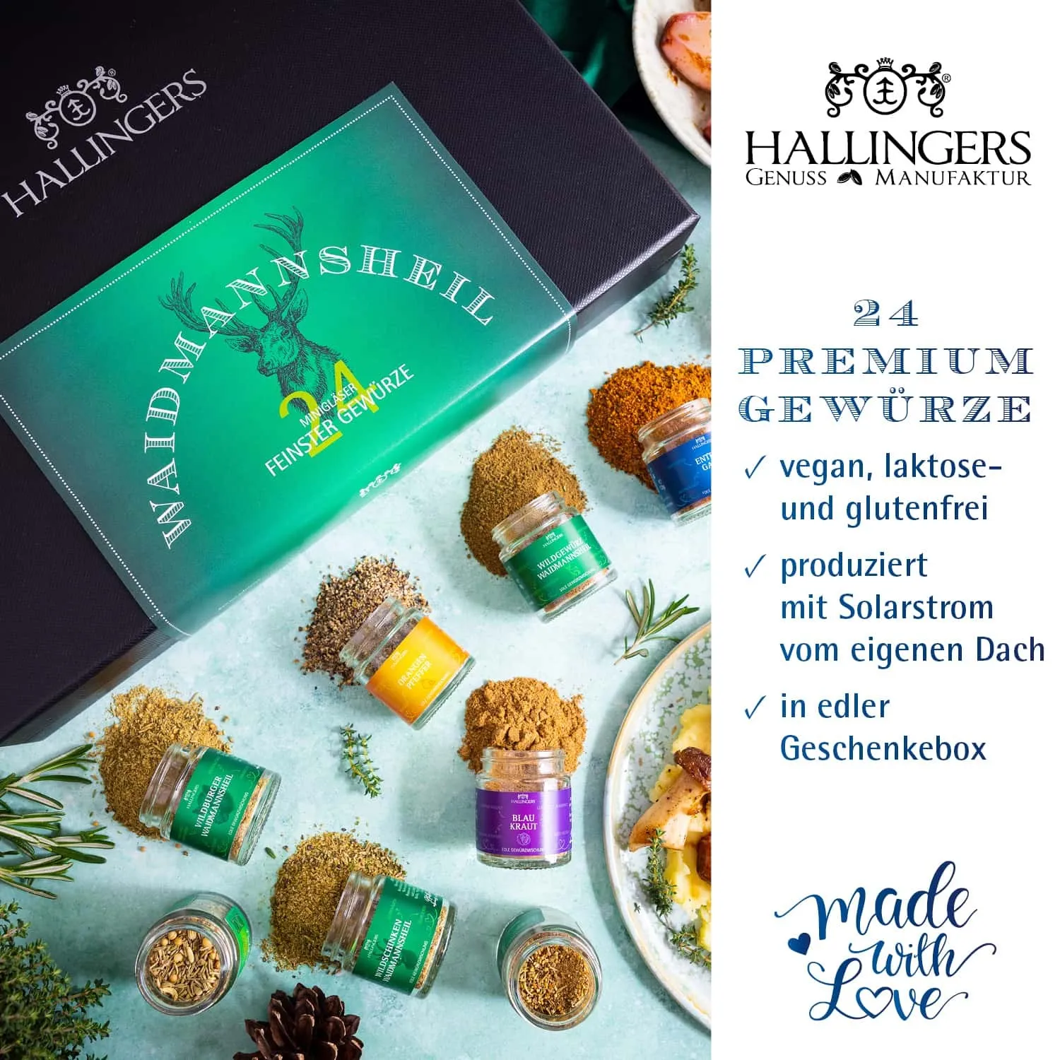 GEWÜRZ SET IN DER GESCHENKBOX - 24 Gewürze aus aller Welt als exklusive Gourmet-Selektion, stilvoll verpackt in einer hochwertigen Geschenkbox mit Rezept-Booklet. Die besondere Geschenkidee für Feinschmecker, Hobbyköche & Genussmomente