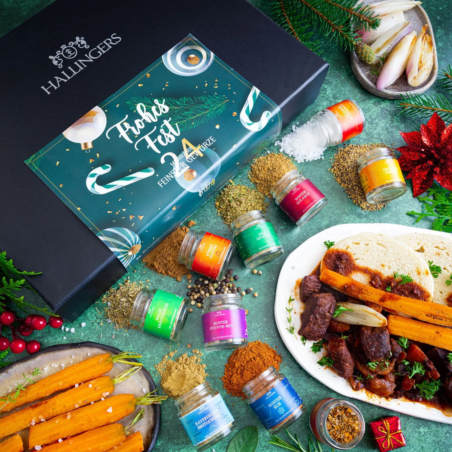 GEWÜRZ SET IN DER GESCHENKBOX - 24 Gewürze aus aller Welt als exklusive Gourmet-Selektion, stilvoll verpackt in einer hochwertigen Geschenkbox mit Rezept-Booklet. Die besondere Geschenkidee für Feinschmecker, Hobbyköche & Genussmomente