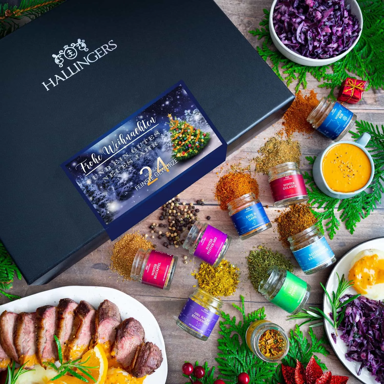 GEWÜRZ SET IN DER GESCHENKBOX - 24 Gewürze aus aller Welt als exklusive Gourmet-Selektion, stilvoll verpackt in einer hochwertigen Geschenkbox mit Rezept-Booklet. Die besondere Geschenkidee für Feinschmecker, Hobbyköche & Genussmomente