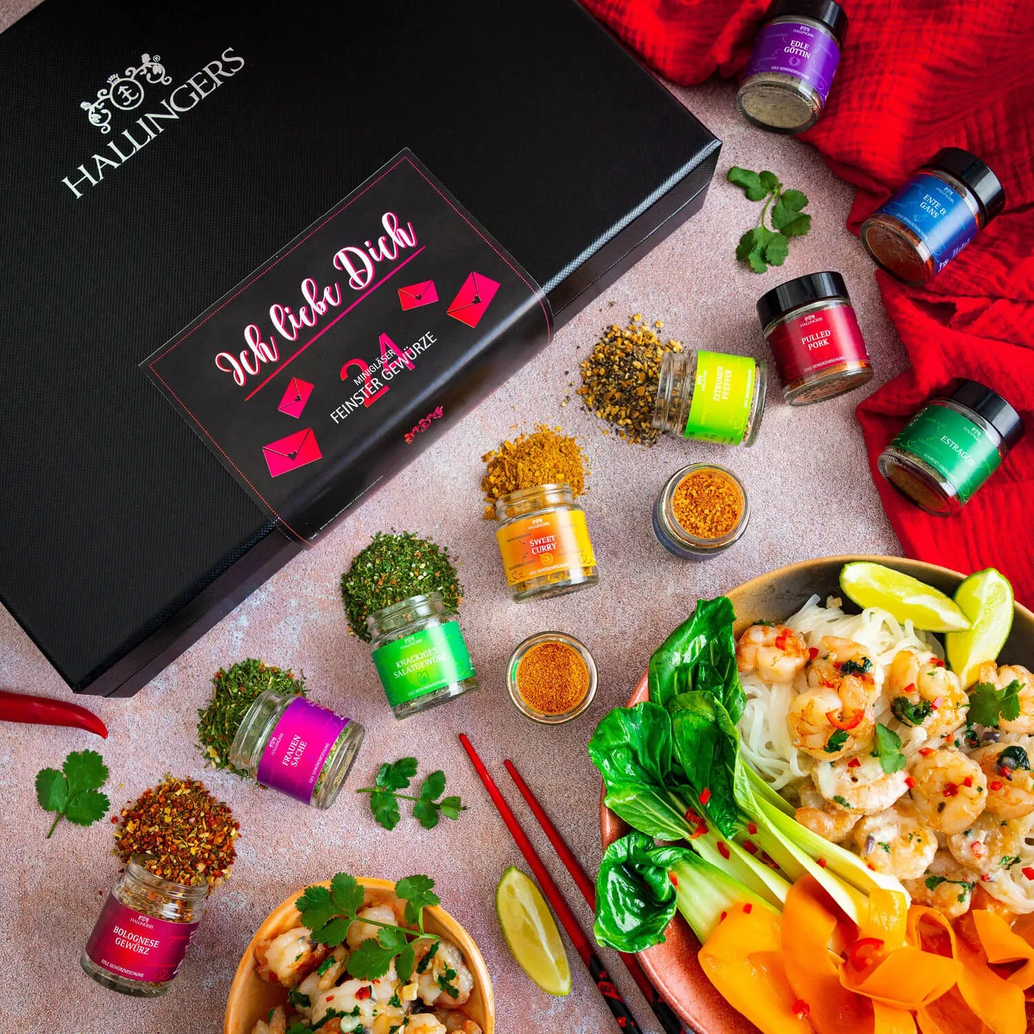 GEWÜRZ SET IN DER GESCHENKBOX - 24 Gewürze aus aller Welt als exklusive Gourmet-Selektion, stilvoll verpackt in einer hochwertigen Geschenkbox mit Rezept-Booklet. Die besondere Geschenkidee für Feinschmecker, Hobbyköche & Genussmomente