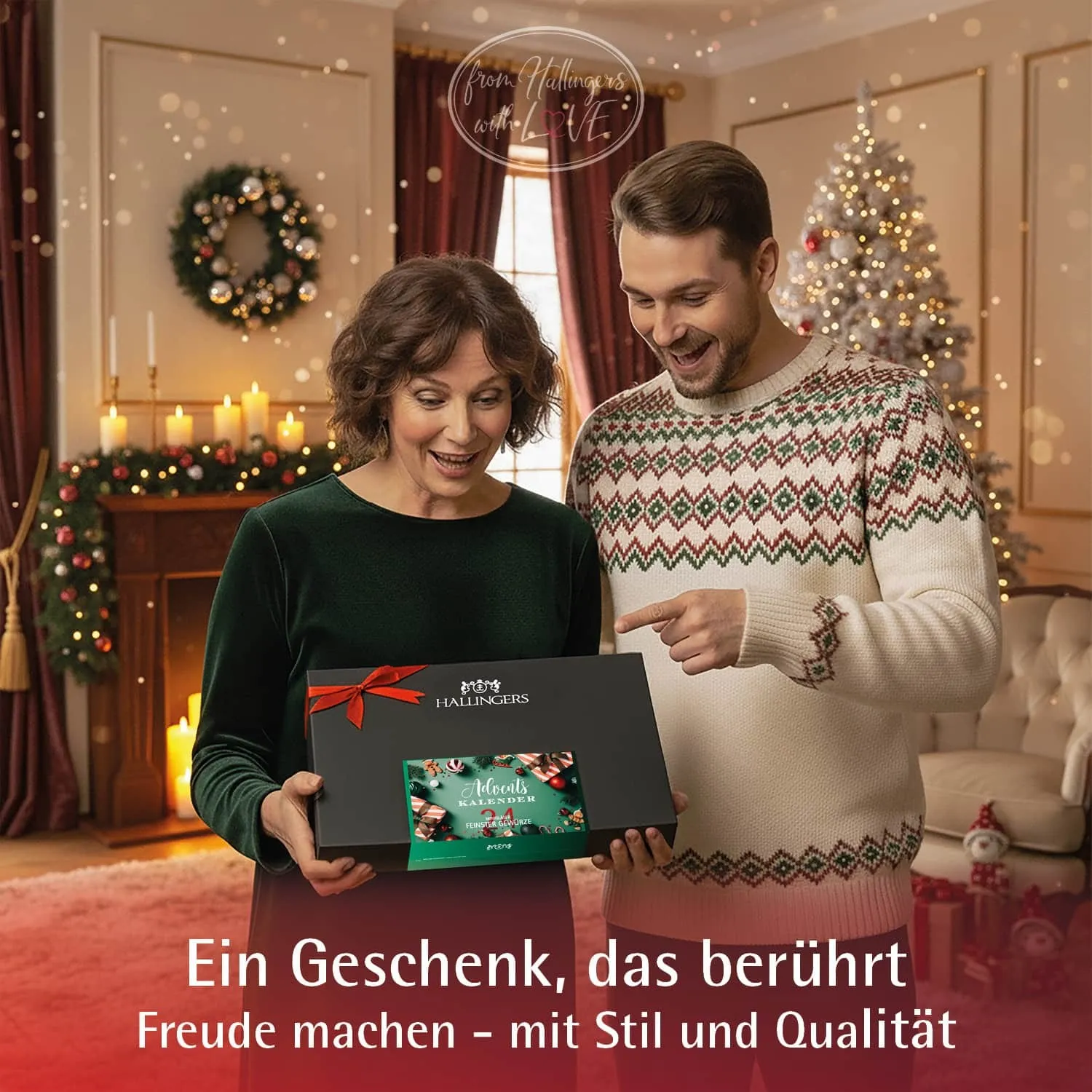 Adventskalender Green Christmas - Gewürz, 24er Geschenkbox & Booklet