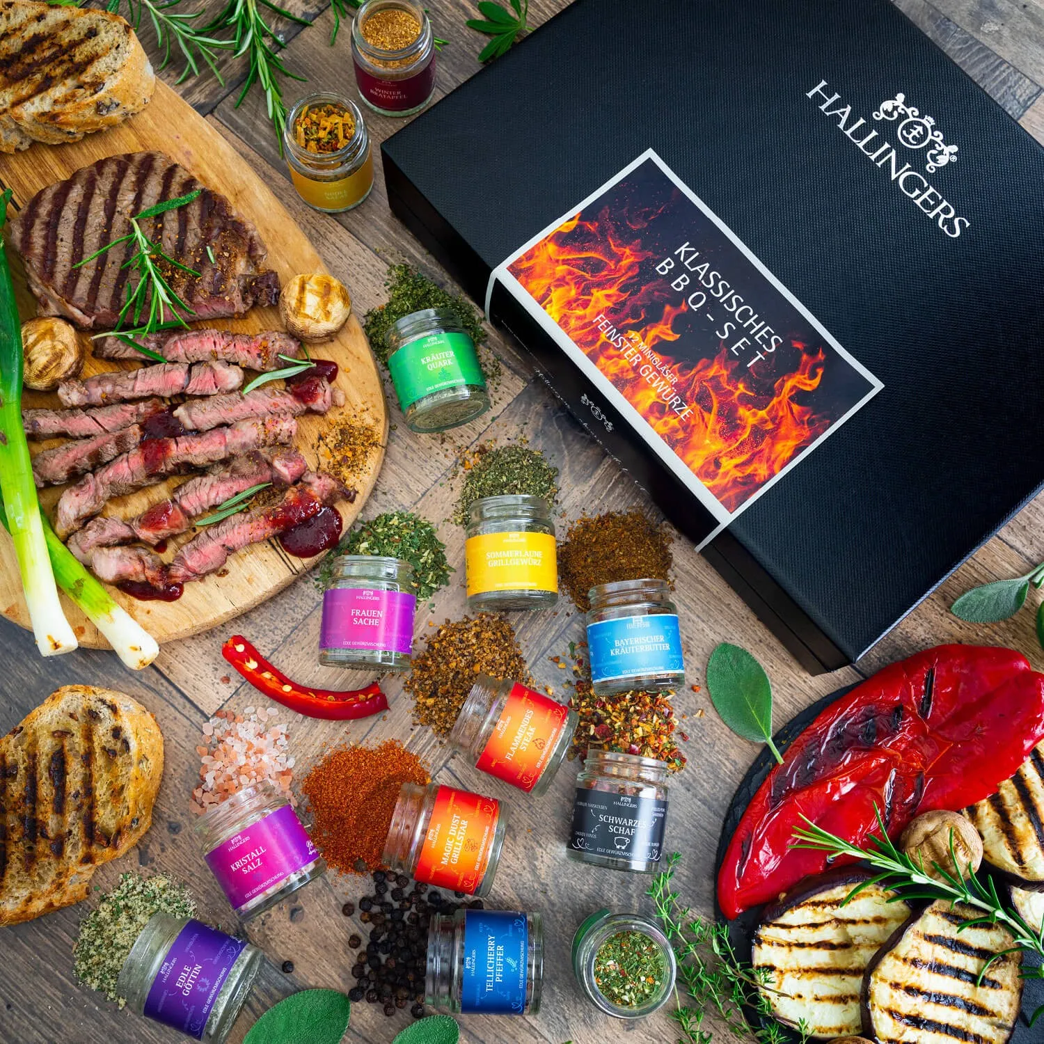 GEWÜRZ SET IN DER GESCHENKBOX - 12 Gewürze aus aller Welt als exklusive Gourmet-Selektion, stilvoll verpackt in einer hochwertigen Geschenkbox mit Rezept-Booklet. Die besondere Geschenkidee für Feinschmecker, Hobbyköche & Genussmomente