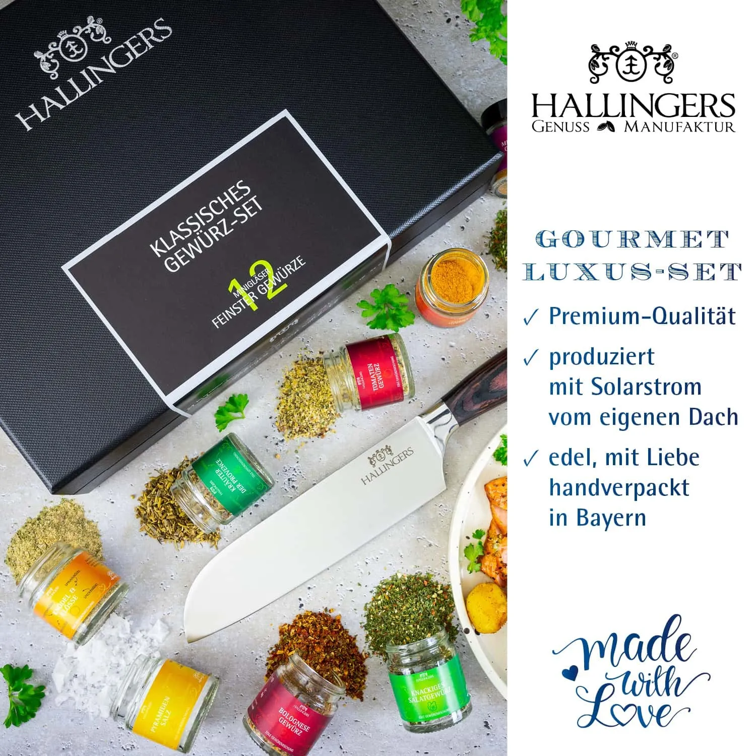 GEWÜRZ SET IN DER GESCHENKBOX - 12 Gewürze aus aller Welt als exklusive Gourmet-Selektion, stilvoll verpackt in einer hochwertigen Geschenkbox mit Rezept-Booklet. Die besondere Geschenkidee für Feinschmecker, Hobbyköche & Genussmomente