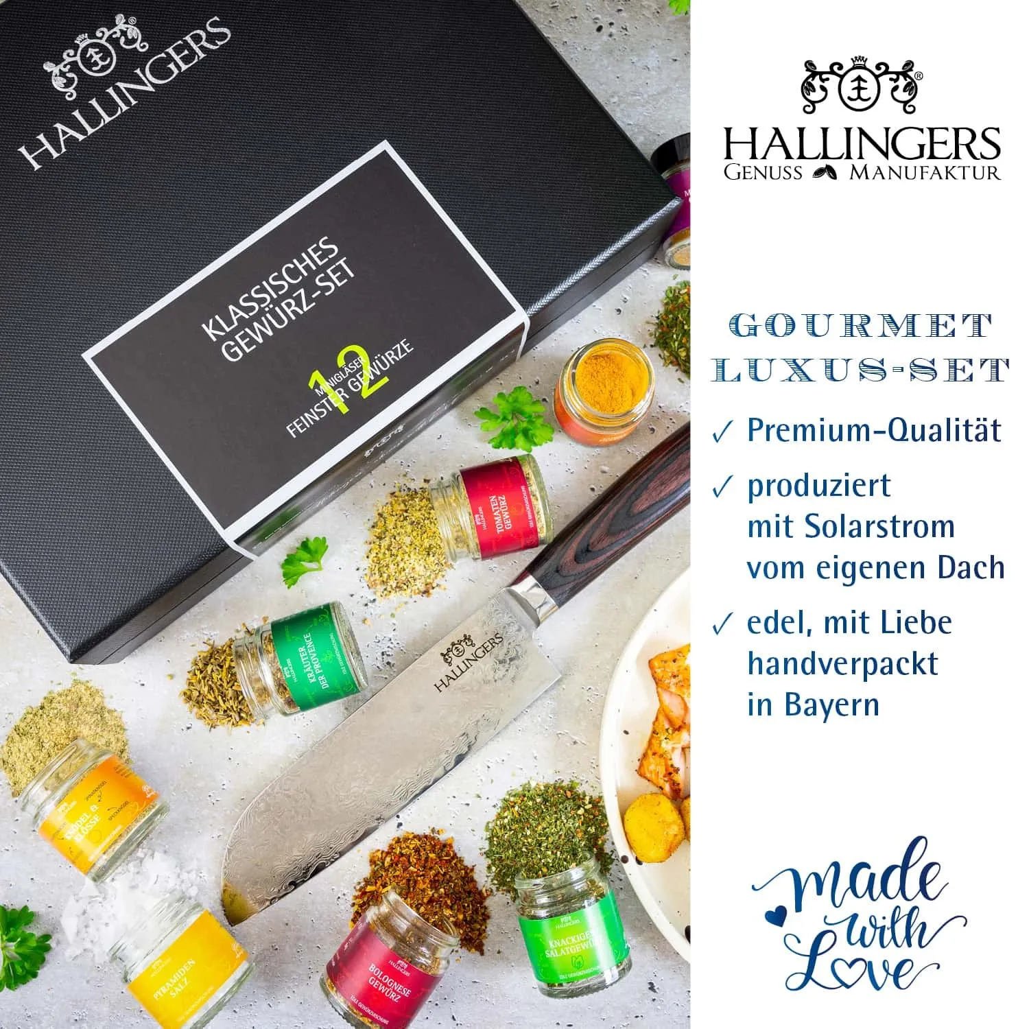 GEWÜRZ SET IN DER GESCHENKBOX - 12 Gewürze aus aller Welt als exklusive Gourmet-Selektion, stilvoll verpackt in einer hochwertigen Geschenkbox mit Rezept-Booklet. Die besondere Geschenkidee für Feinschmecker, Hobbyköche & Genussmomente