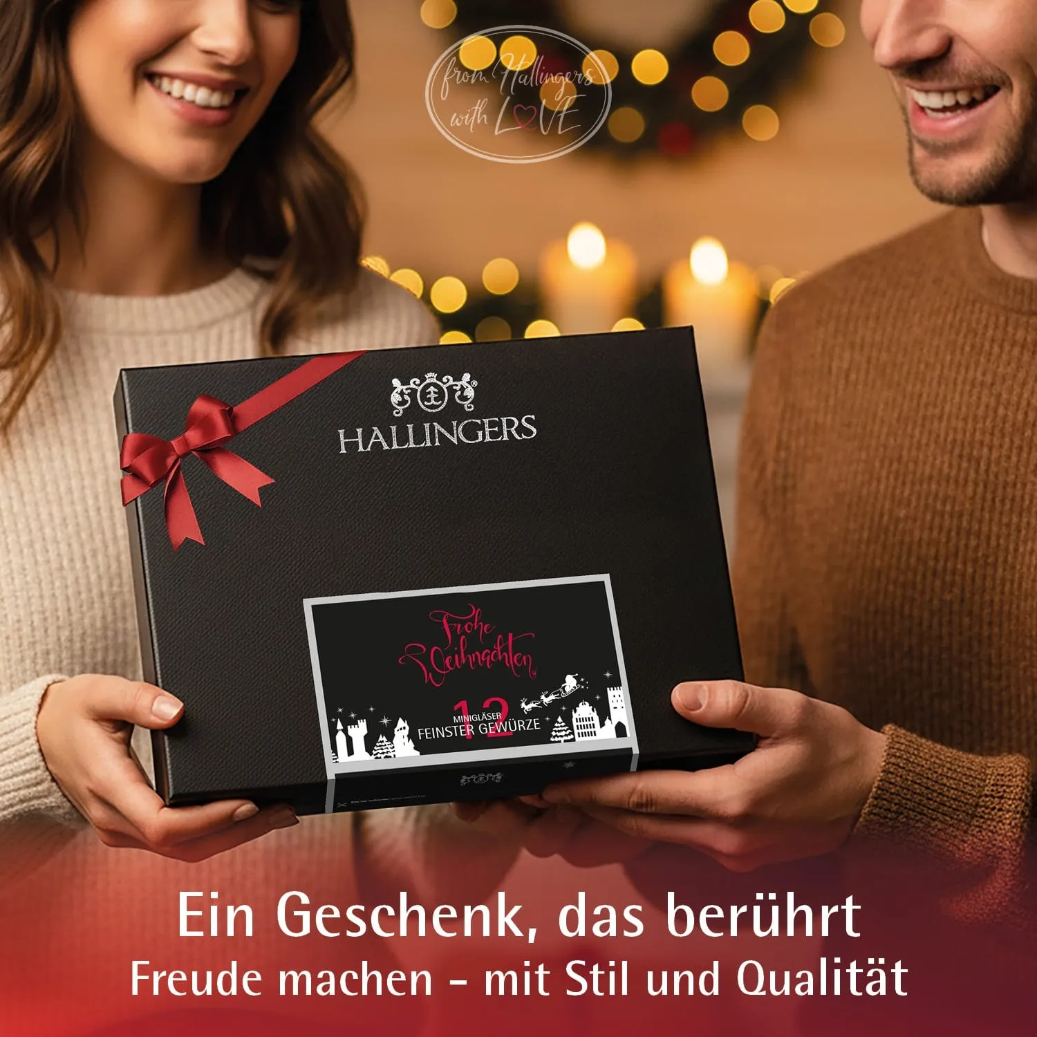 Frohe Weihnachten - Gewürz-Set, 12er Geschenkbox & Booklet