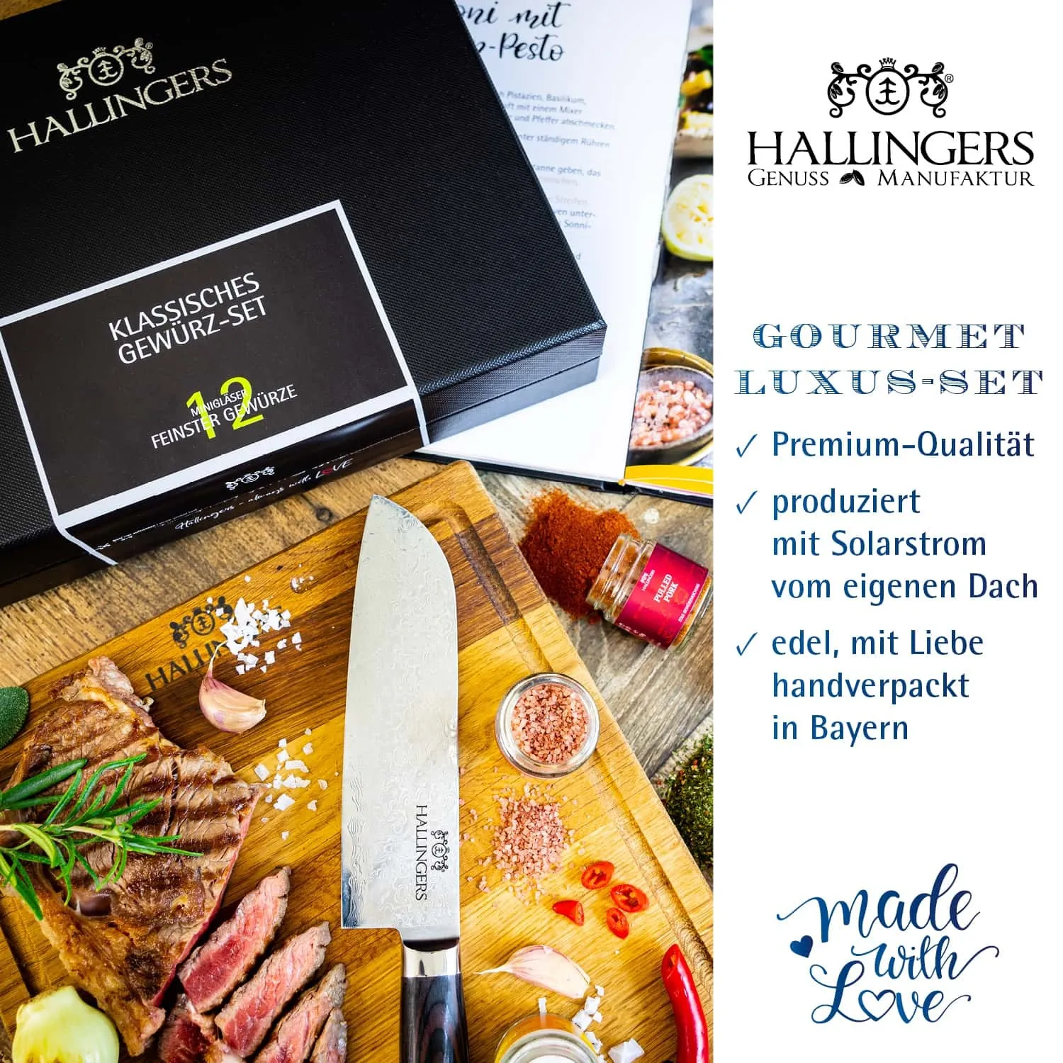 GEWÜRZ SET IN DER GESCHENKBOX - 12 Gewürze aus aller Welt als exklusive Gourmet-Selektion, stilvoll verpackt in einer hochwertigen Geschenkbox mit Rezept-Booklet. Die besondere Geschenkidee für Feinschmecker, Hobbyköche & Genussmomente