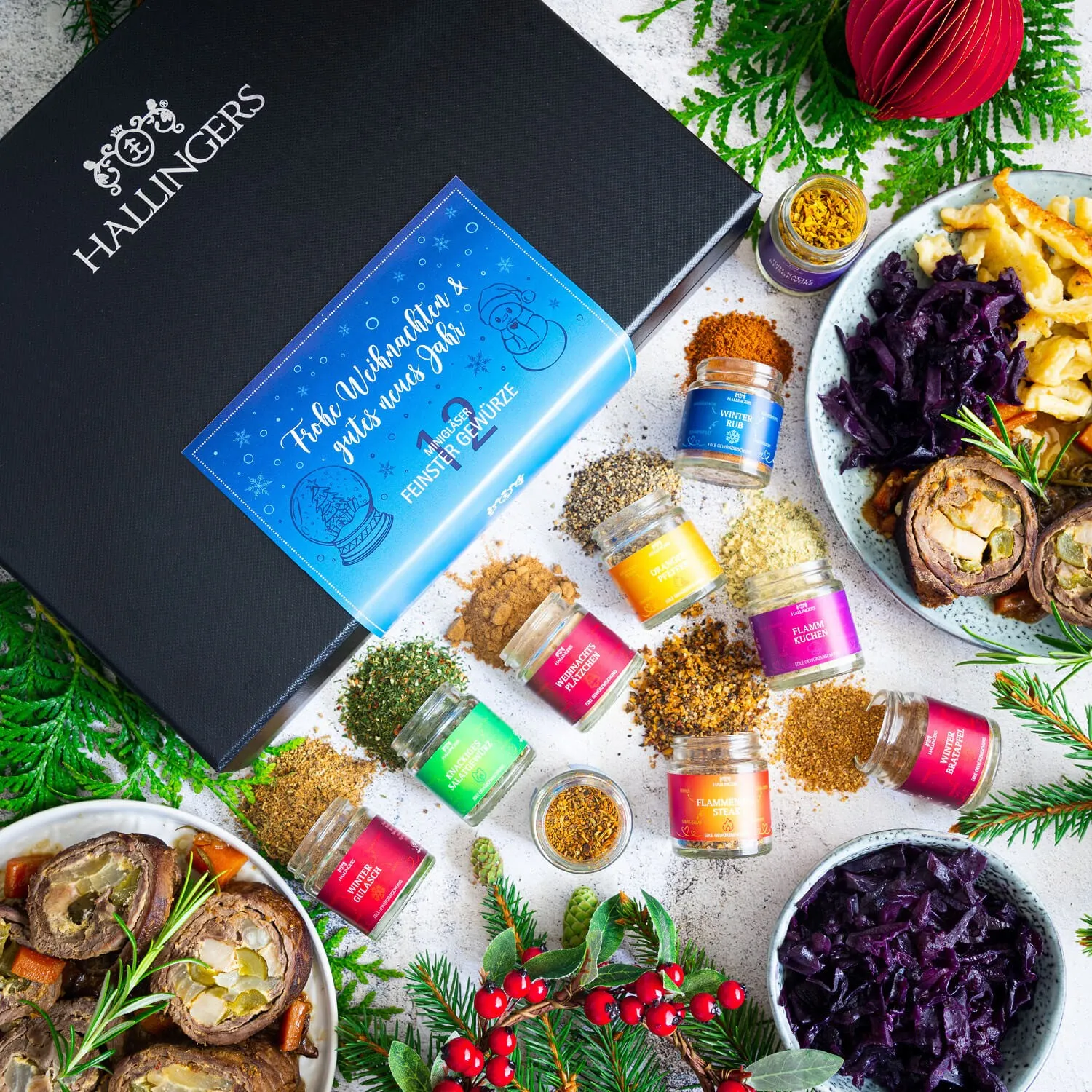 GEWÜRZ SET IN DER GESCHENKBOX - 12 Gewürze aus aller Welt als exklusive Gourmet-Selektion, stilvoll verpackt in einer hochwertigen Geschenkbox mit Rezept-Booklet. Die besondere Geschenkidee für Feinschmecker, Hobbyköche & Genussmomente