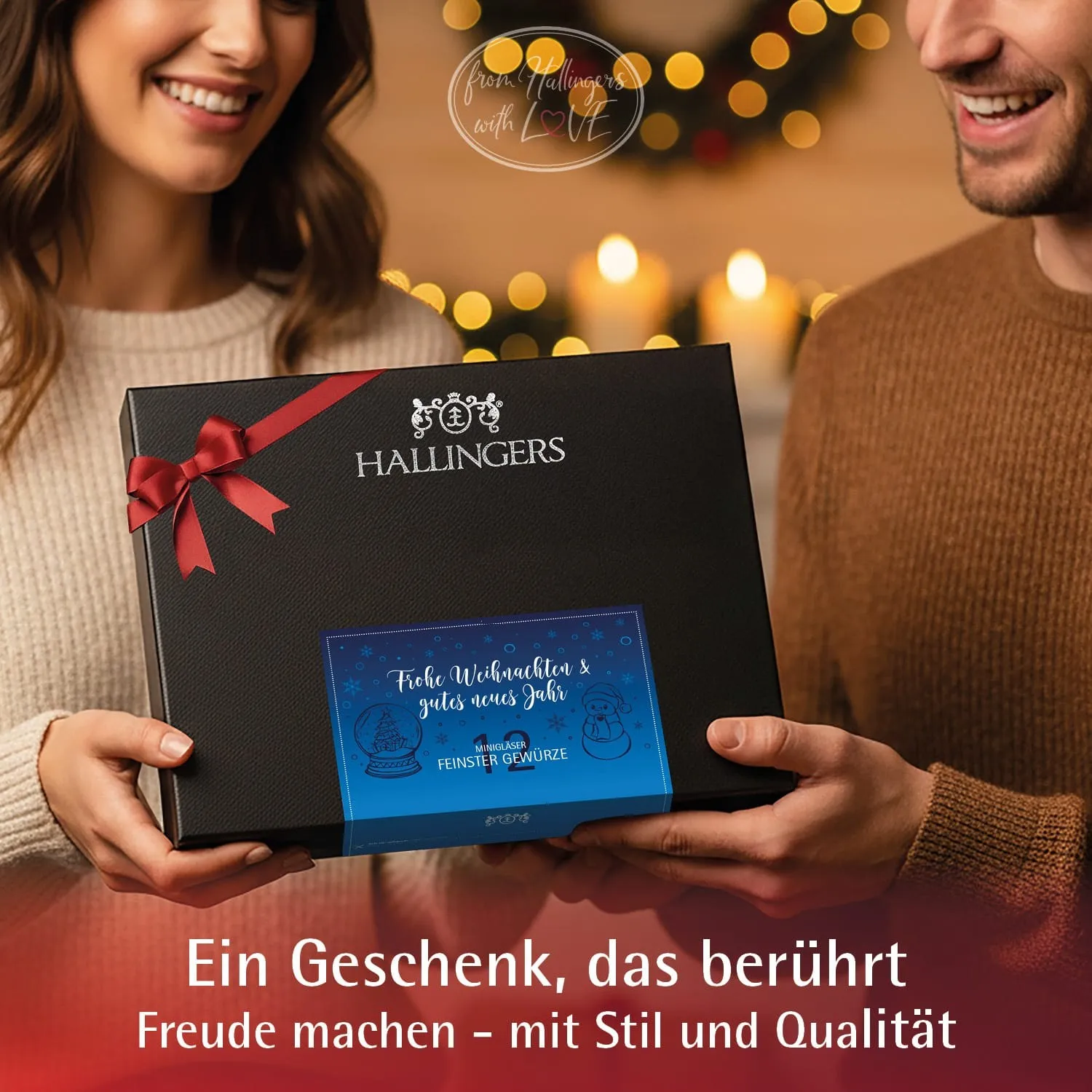 Frohe Weihnachten & Gutes Neues Jahr - Gewürz-Set, 12er Geschenkbox & Booklet
