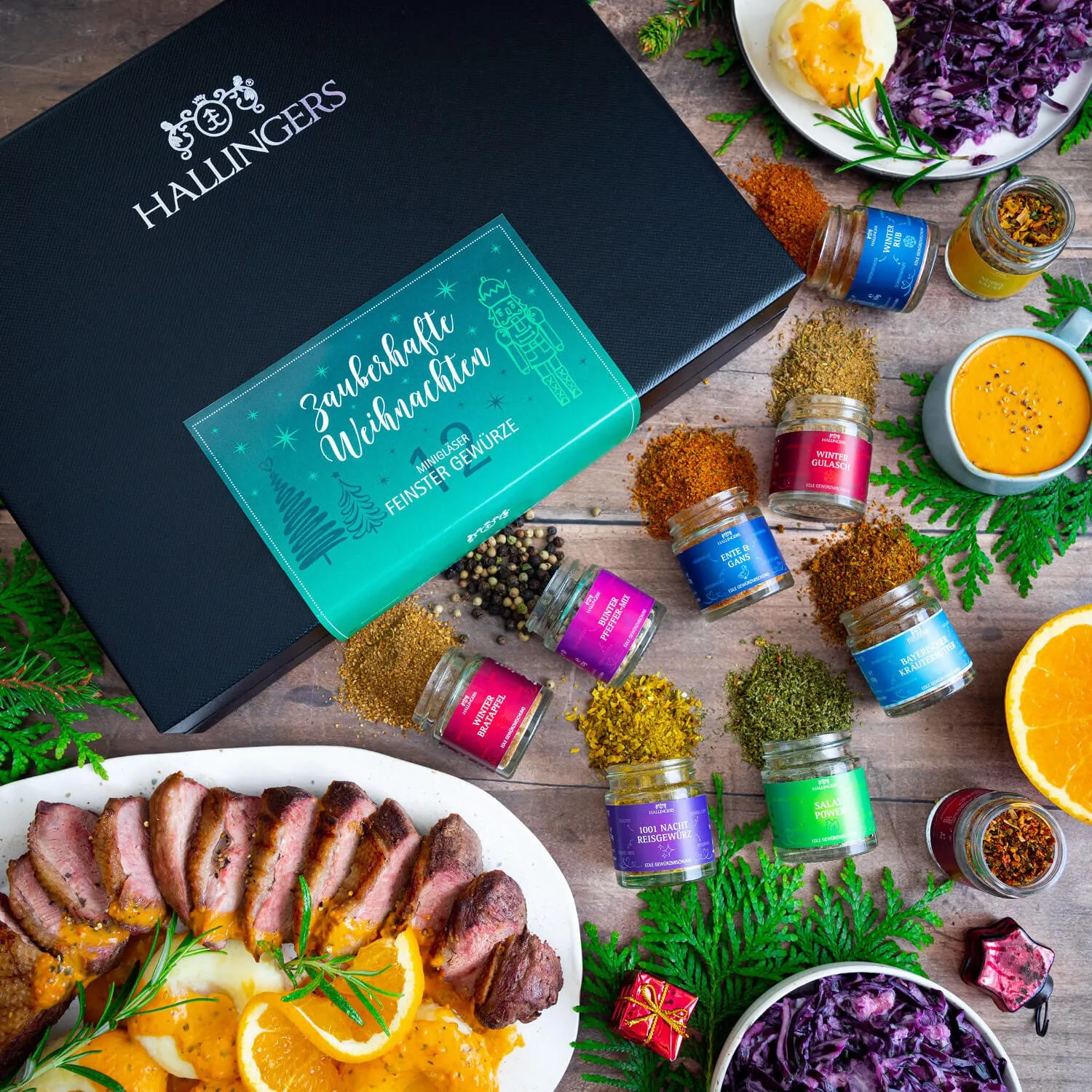 GEWÜRZ SET IN DER GESCHENKBOX - 12 Gewürze aus aller Welt als exklusive Gourmet-Selektion, stilvoll verpackt in einer hochwertigen Geschenkbox mit Rezept-Booklet. Die besondere Geschenkidee für Feinschmecker, Hobbyköche & Genussmomente