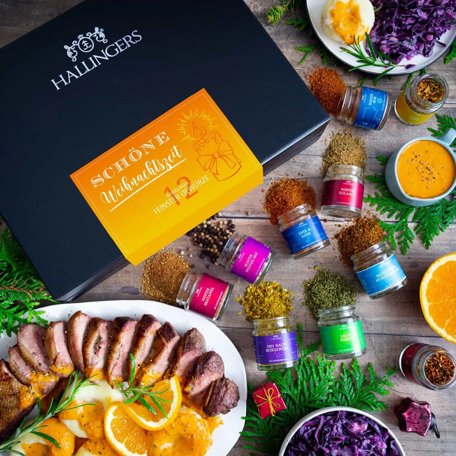 GEWÜRZ SET IN DER GESCHENKBOX - 12 Gewürze aus aller Welt als exklusive Gourmet-Selektion, stilvoll verpackt in einer hochwertigen Geschenkbox mit Rezept-Booklet. Die besondere Geschenkidee für Feinschmecker, Hobbyköche & Genussmomente