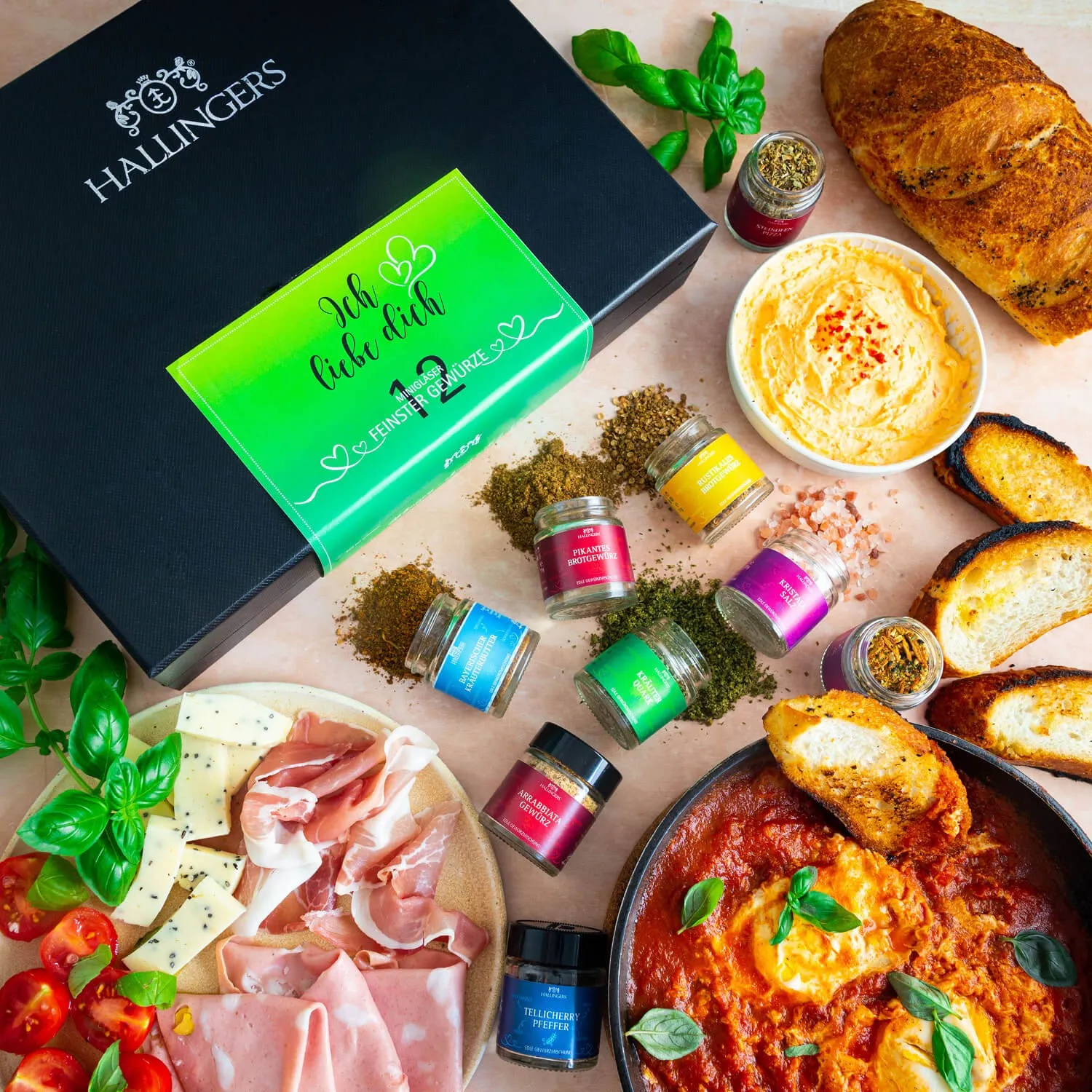 GEWÜRZ SET IN DER GESCHENKBOX - 12 Gewürze aus aller Welt als exklusive Gourmet-Selektion, stilvoll verpackt in einer hochwertigen Geschenkbox mit Rezept-Booklet. Die besondere Geschenkidee für Feinschmecker, Hobbyköche & Genussmomente