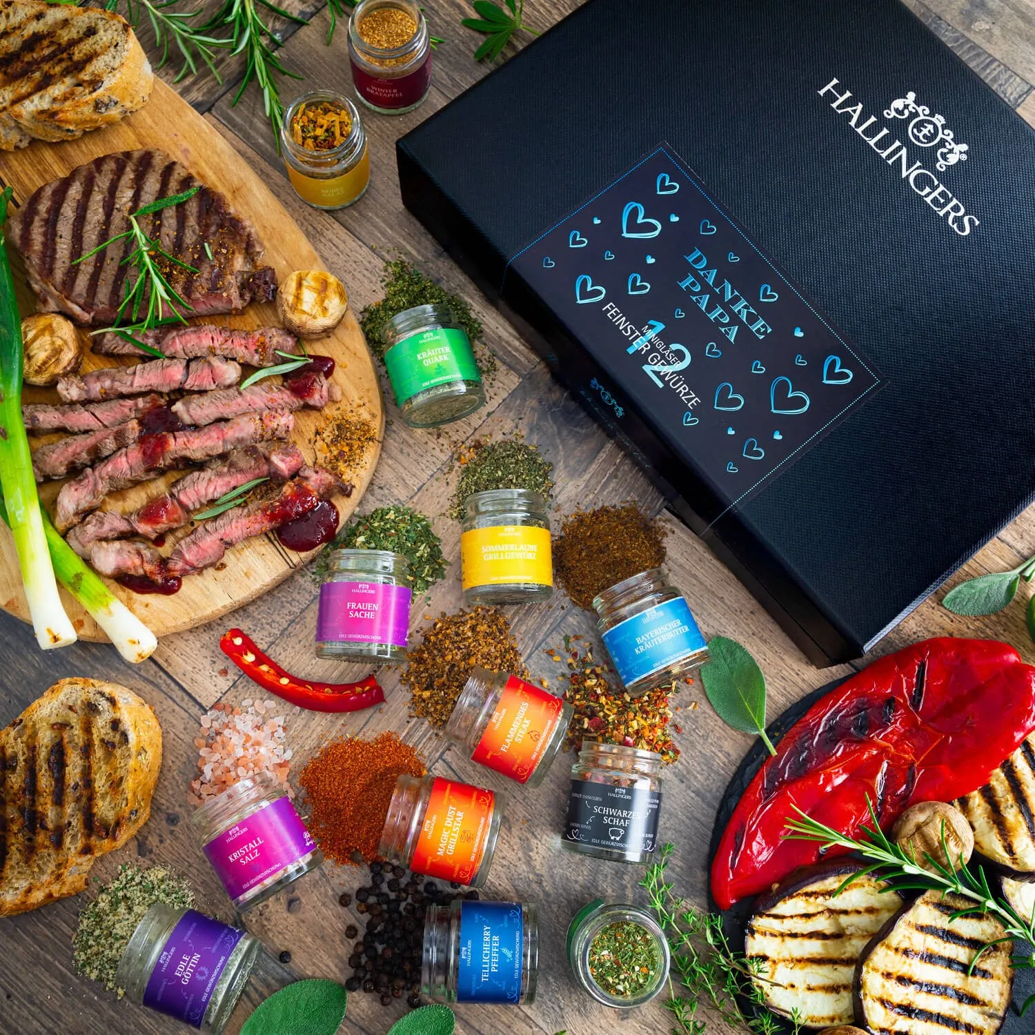 GEWÜRZ SET IN DER GESCHENKBOX - 12 Gewürze aus aller Welt als exklusive Gourmet-Selektion, stilvoll verpackt in einer hochwertigen Geschenkbox mit Rezept-Booklet. Die besondere Geschenkidee für Feinschmecker, Hobbyköche & Genussmomente