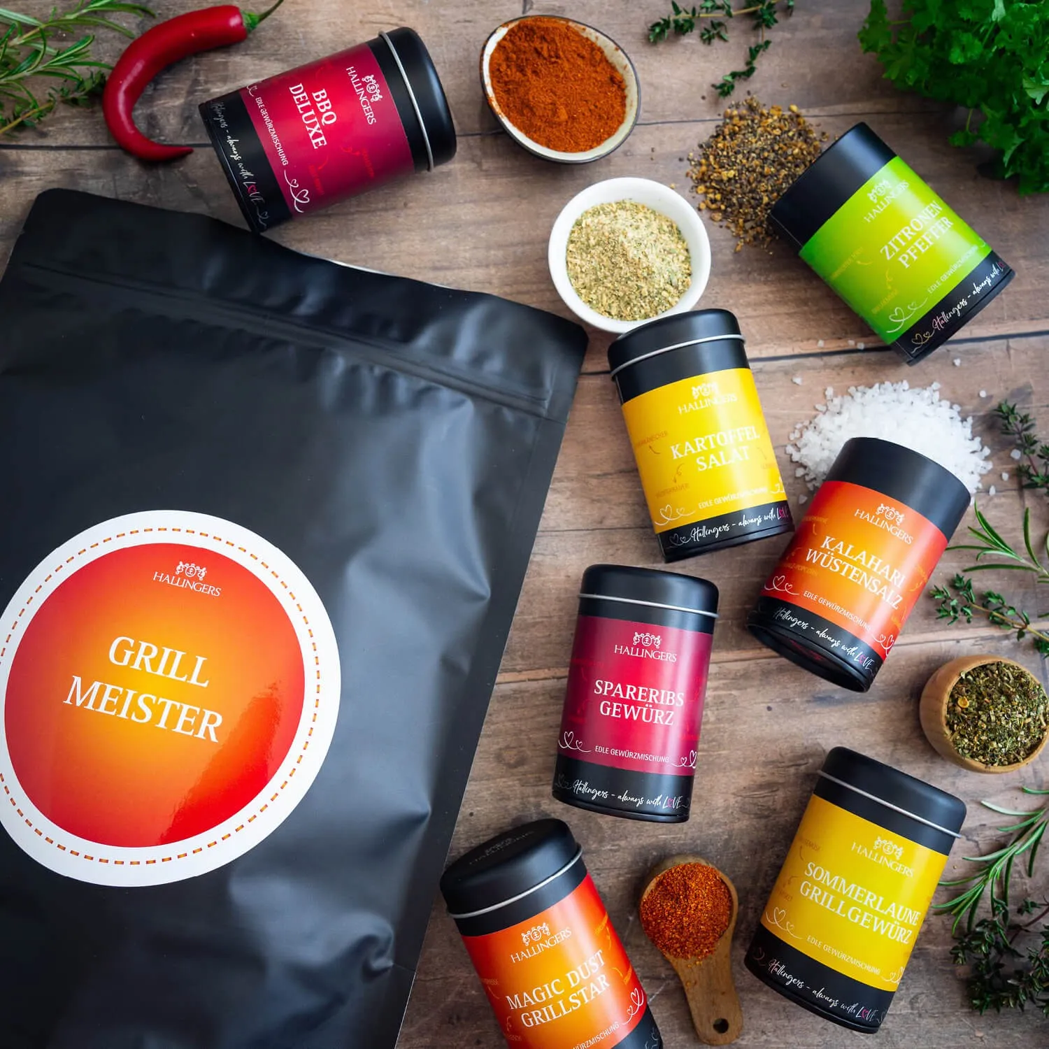 GEWÜRZ SET MIT TRAGETASCHE - Selektion unserer Besten als exklusives Gourmet-Probierset in edlen Aromadosen & stilvoller Tragetasche. Die besondere Geschenkidee für Feinschmecker, Hobbyköche & genussvolle Geschmacksmomente